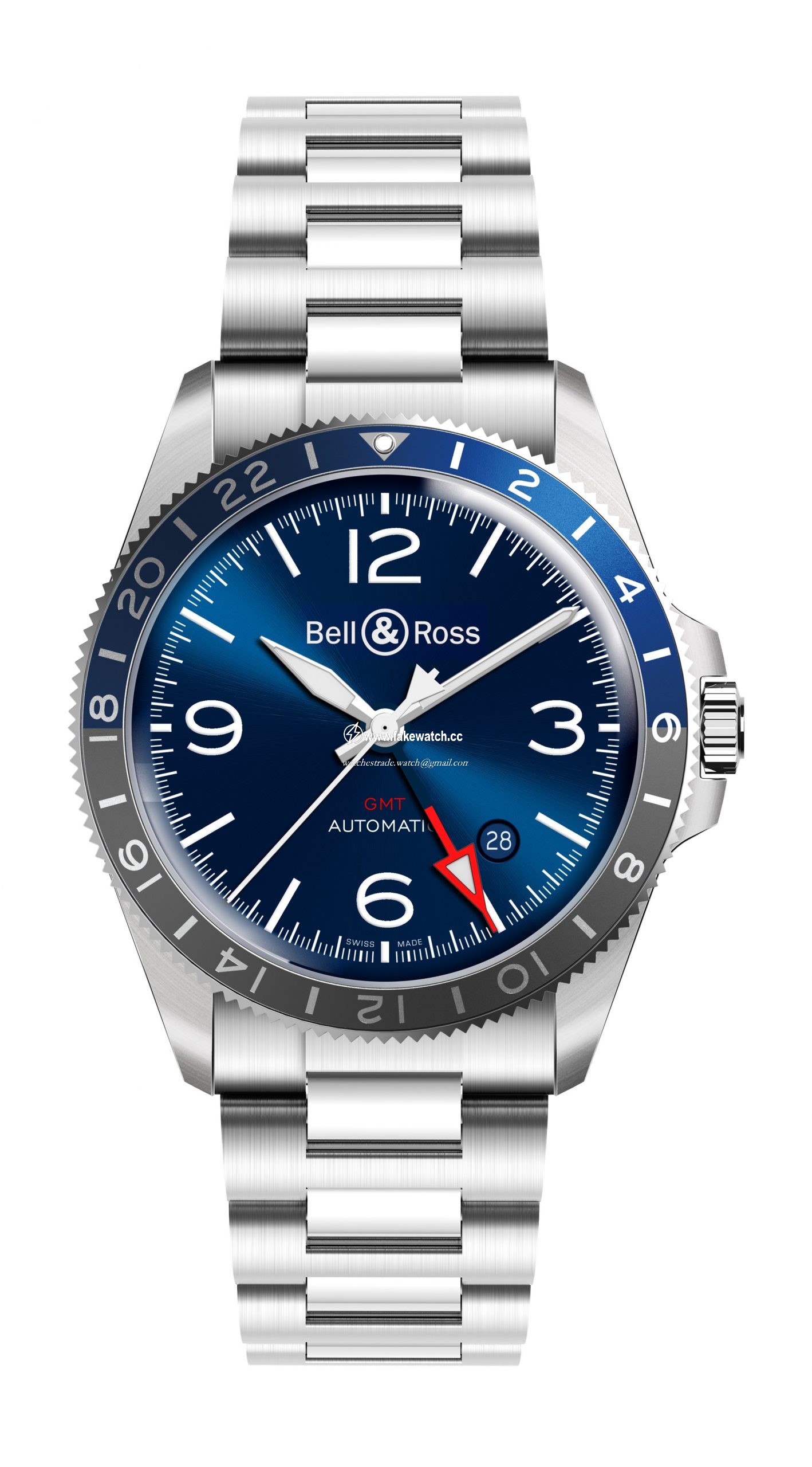 Bell & Ross BR V2-93 GMT Blue BRV293-BLU-ST/SST