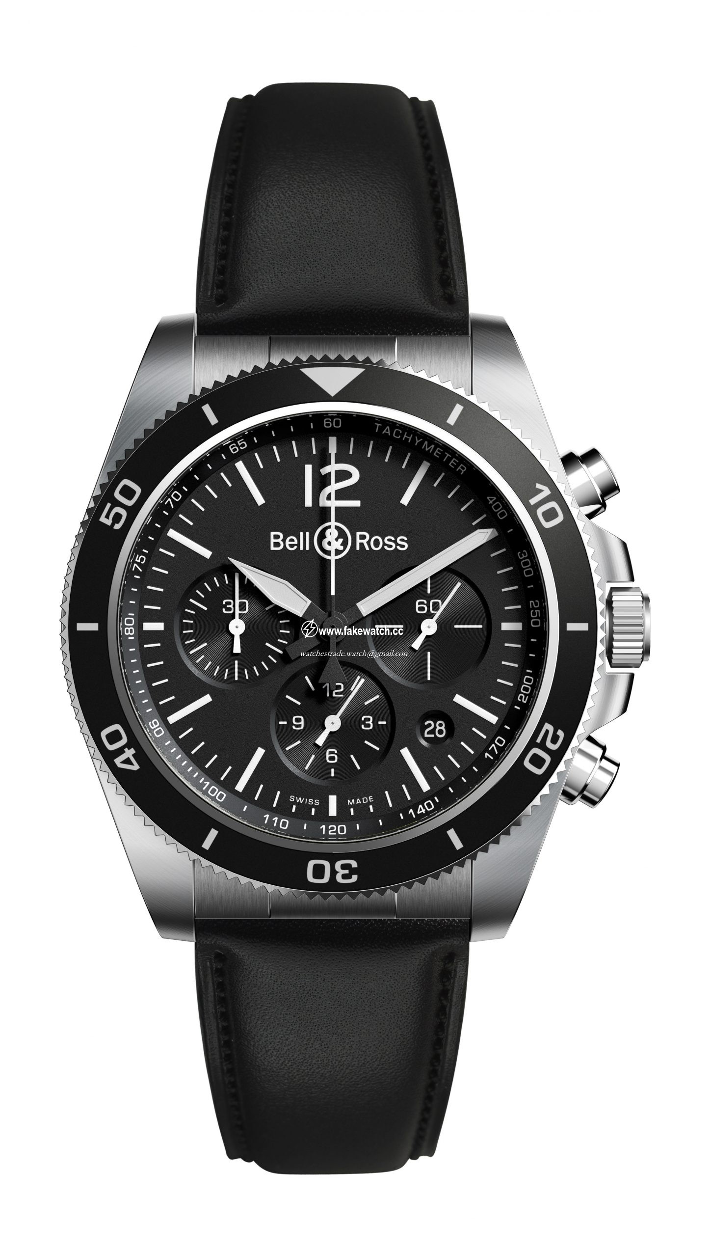 Bell & Ross BR V3-94 Black Steel BRV394-BL-ST/SCA