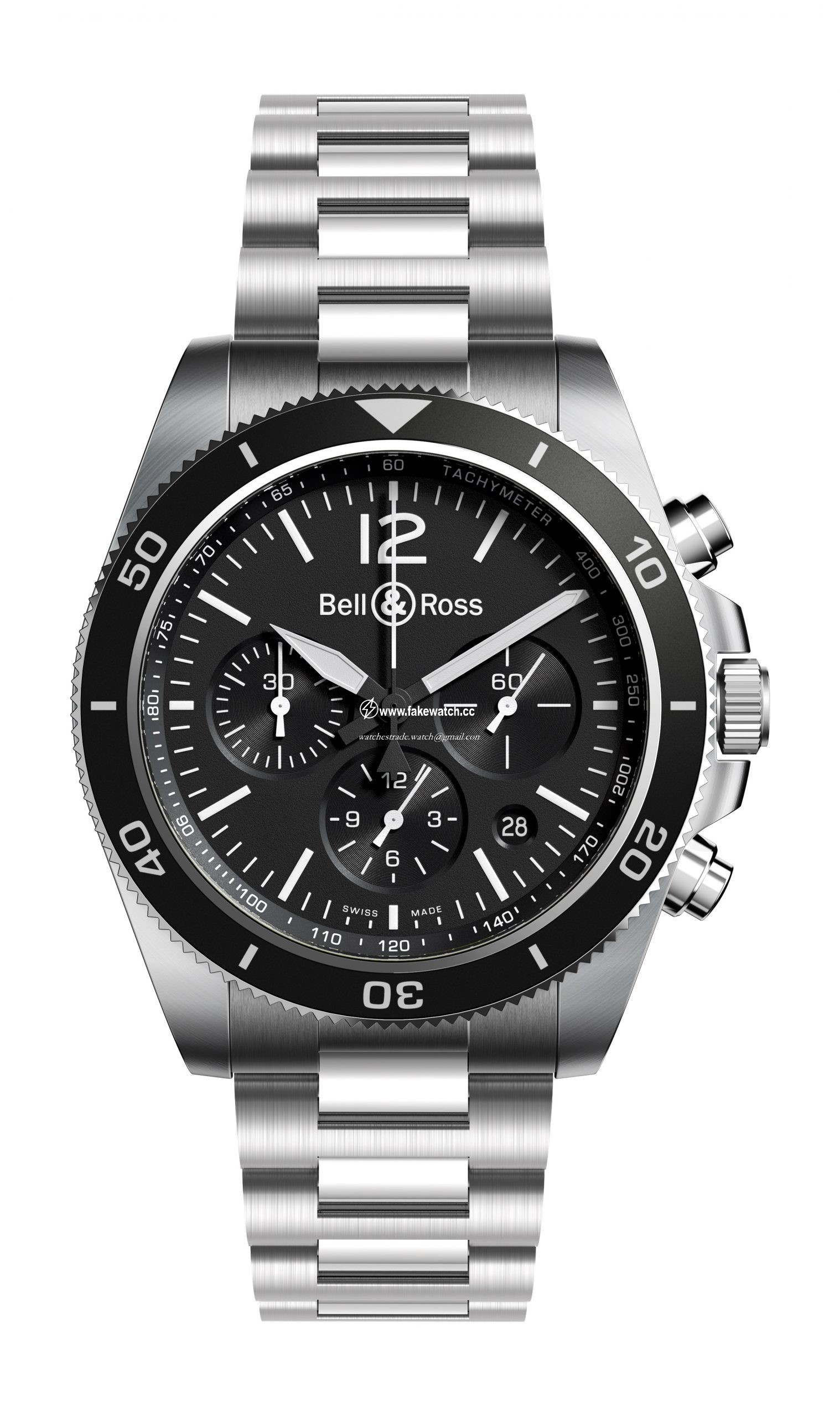 Bell & Ross BR V3-94 Black Steel BRV394-BL-ST/SST