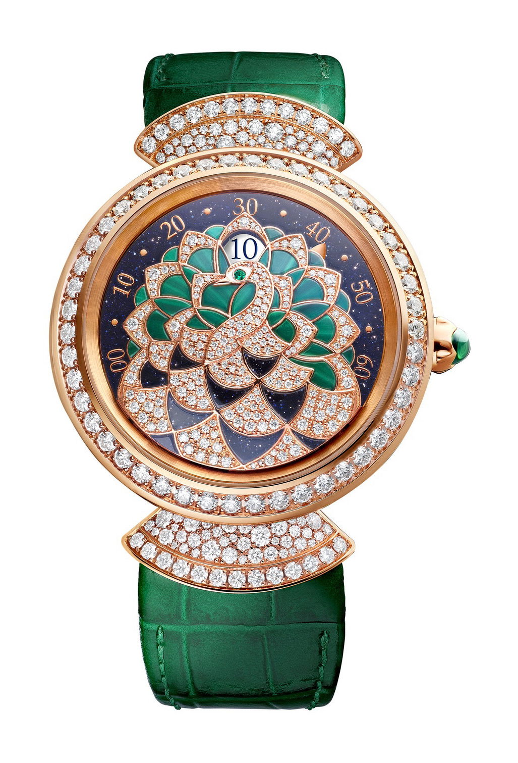 Bvlgari Divas’ Dream Peacock Precious Marquetry Jumping Hour 103784