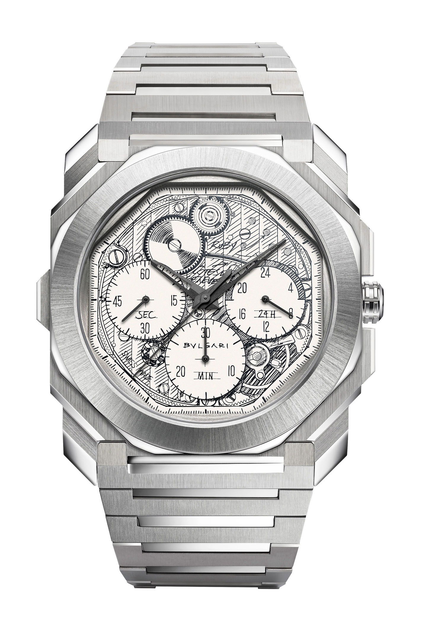 Bvlgari Octo Finissimo Chronograph GMT BVL 318 Sketch 104192