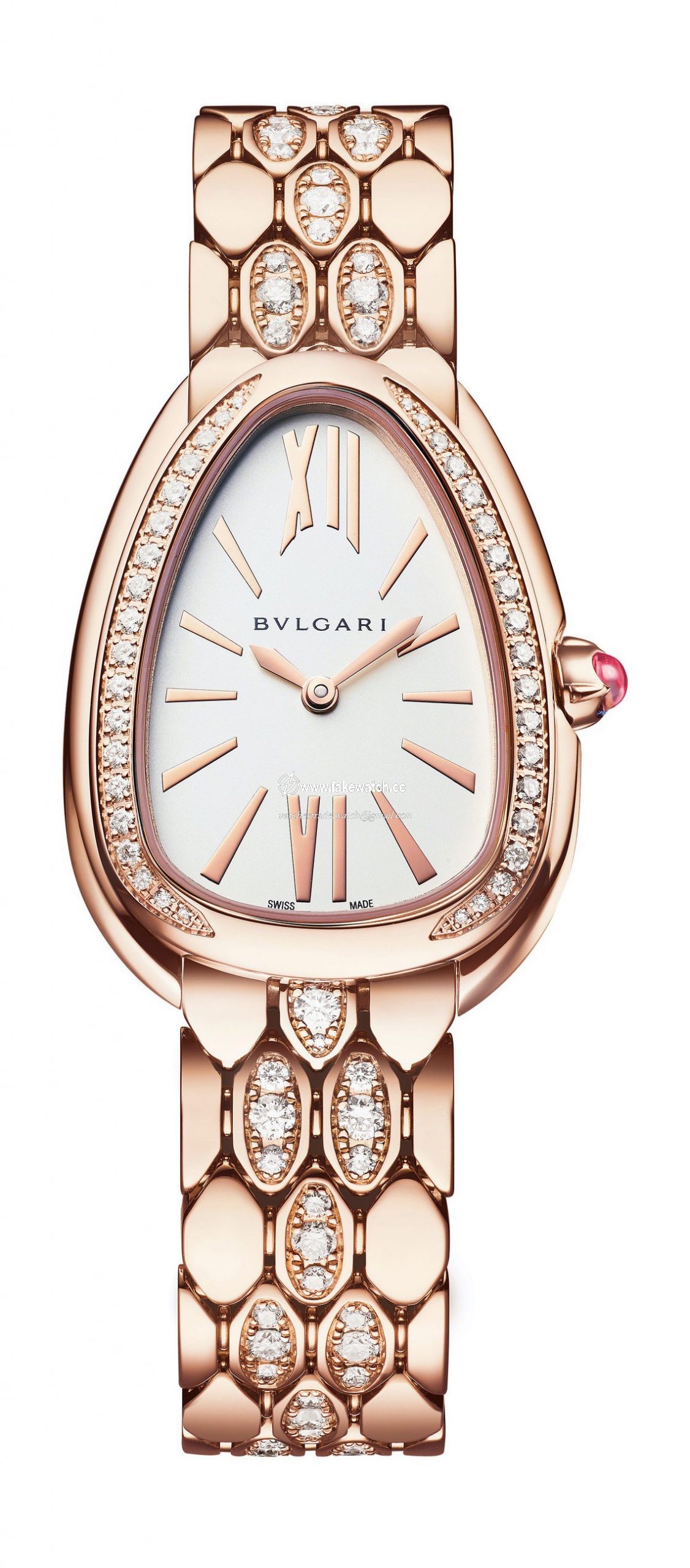 Bvlgari Serpenti Seduttori Rose Gold Semi-Paved Bracelet 103275