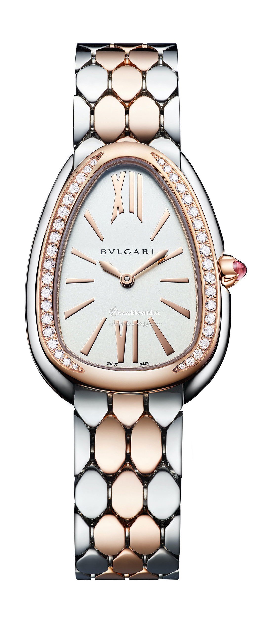 Bvlgari Serpenti Seduttori Steel And Rose Gold With Diamonds 103274