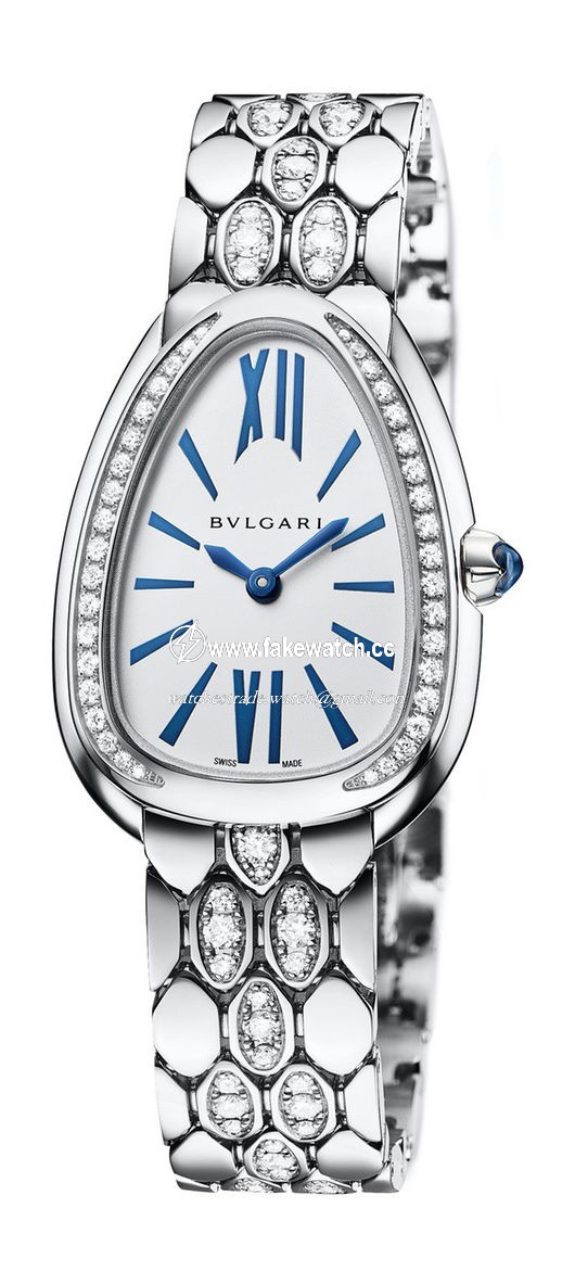 Bvlgari Serpenti Seduttori White Gold Semi-Paved Bracelet 103276