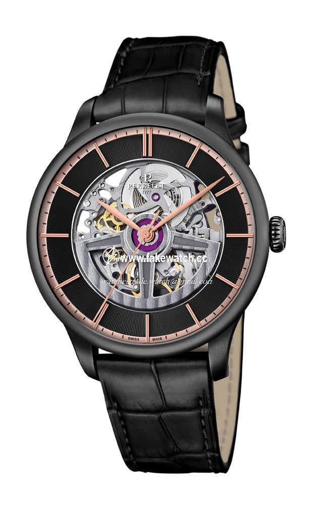 Perrelet First Class Double Rotor Skeleton Black Edition A1202/1