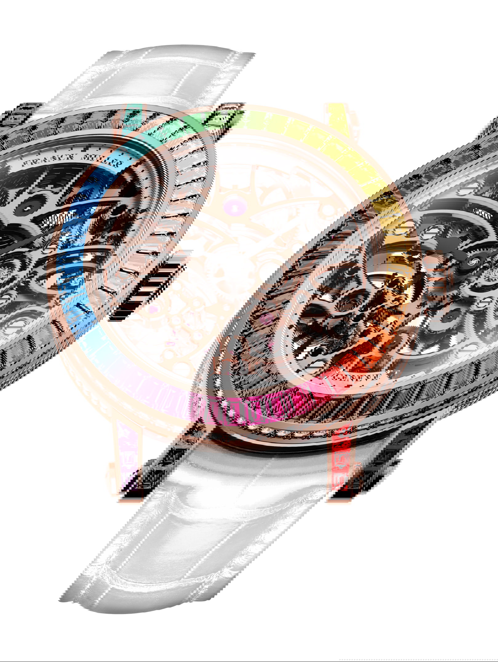 Franck Muller Round Skeleton Baguette 7031-B-S6-SQT-BAG-1RNBW-5N