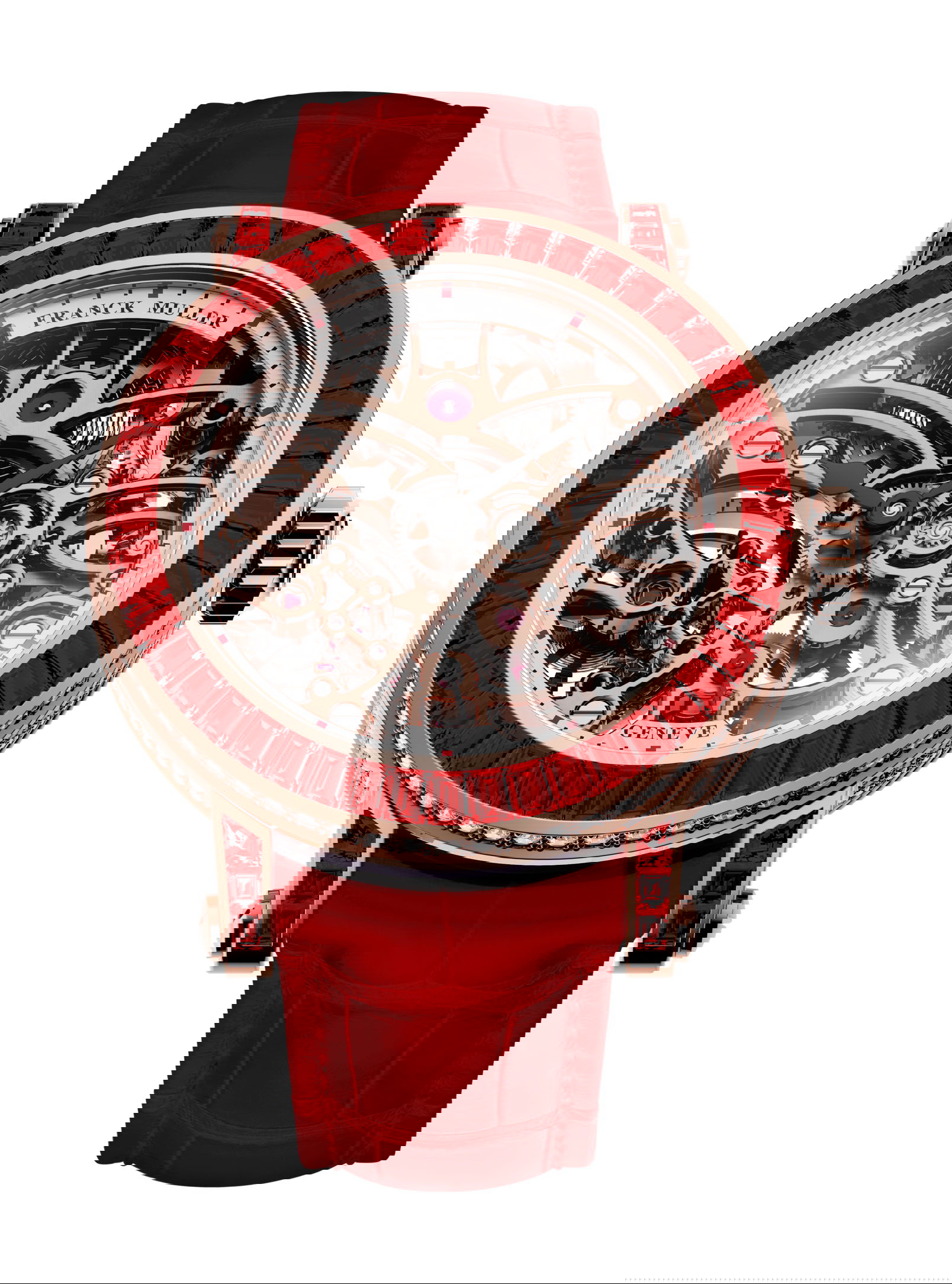 Franck Muller Round Skeleton Baguette 7031-B-S6-SQT-BAG-RUB-5N