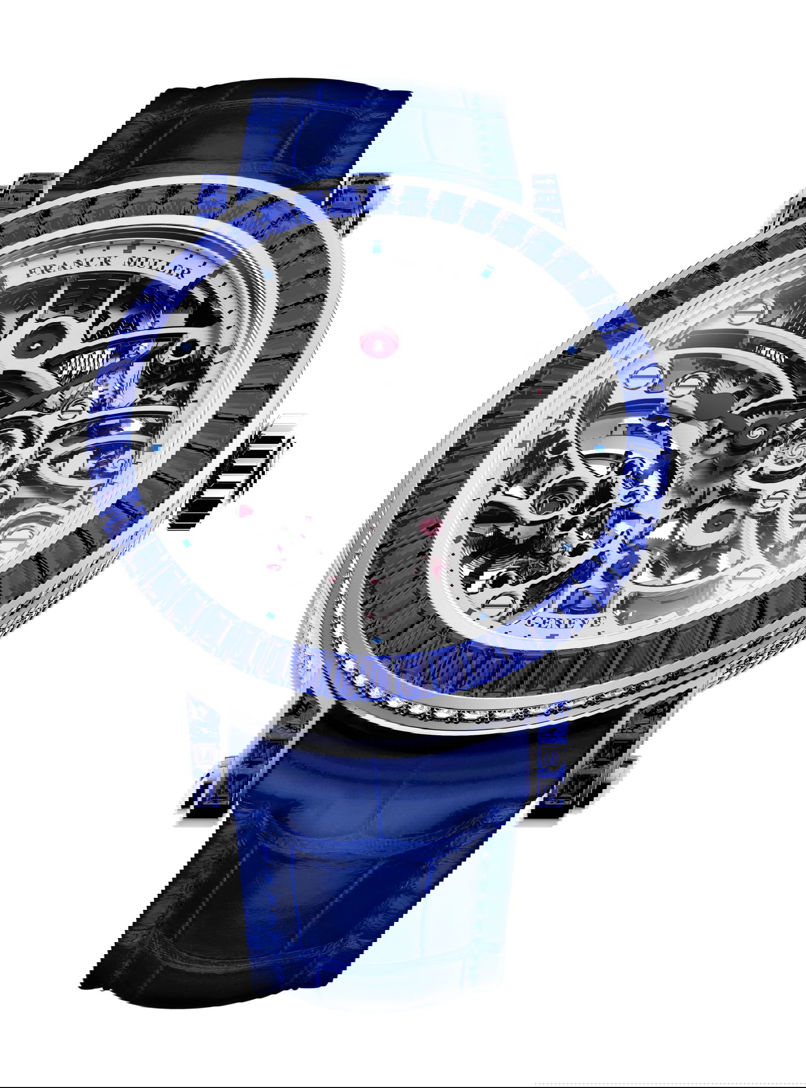 Franck Muller Round Skeleton Baguette 7031-B-S6-SQT-BAG-SAP-OG