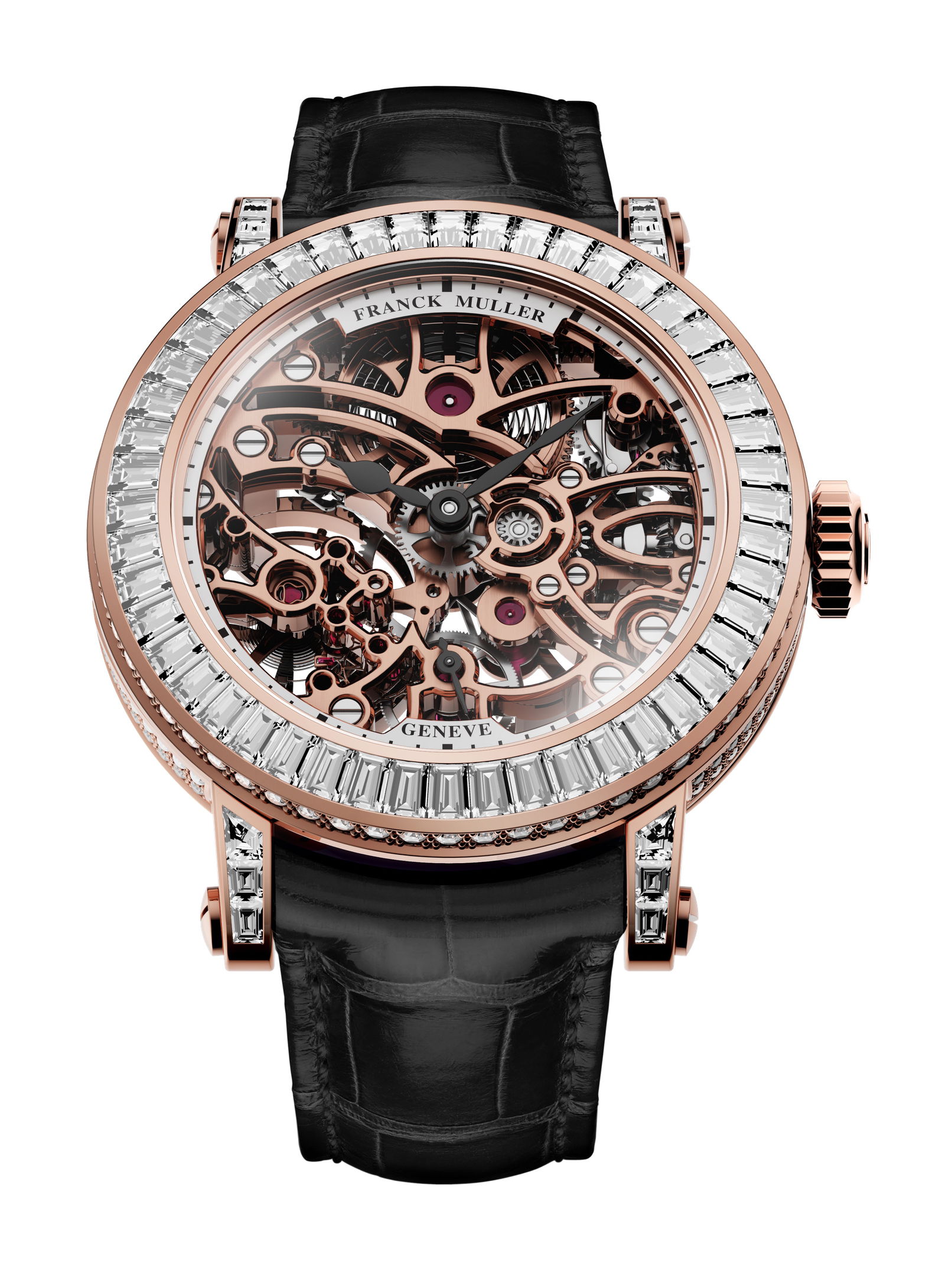 Franck Muller Round Skeleton Baguette 7031-B-S6-SQT-BAGU-5N