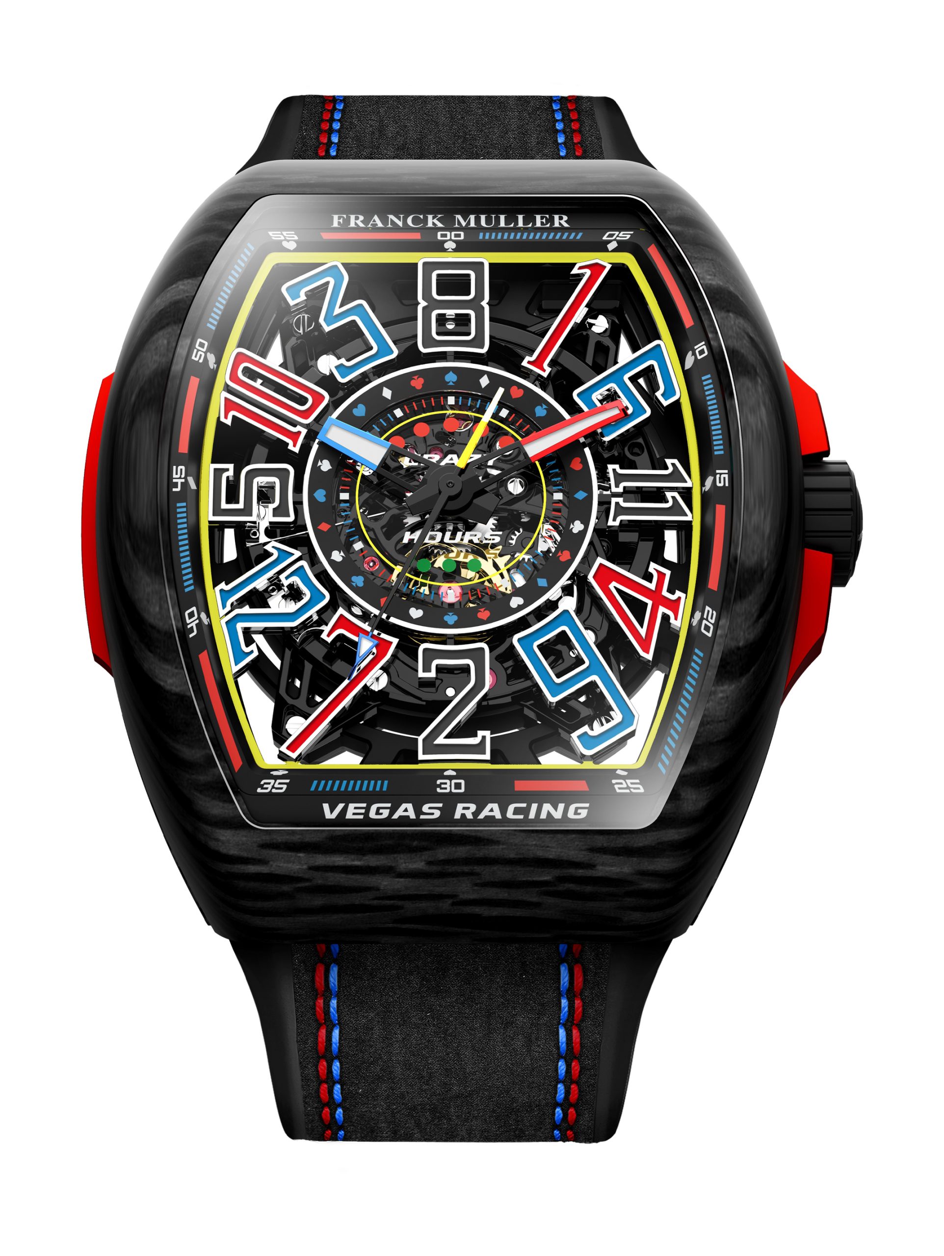 Franck Muller Vanguard Carbon Crazy Hours Racing Vegas Collection V 45 CH SQT RCG VEGAS CARBONE (ER)