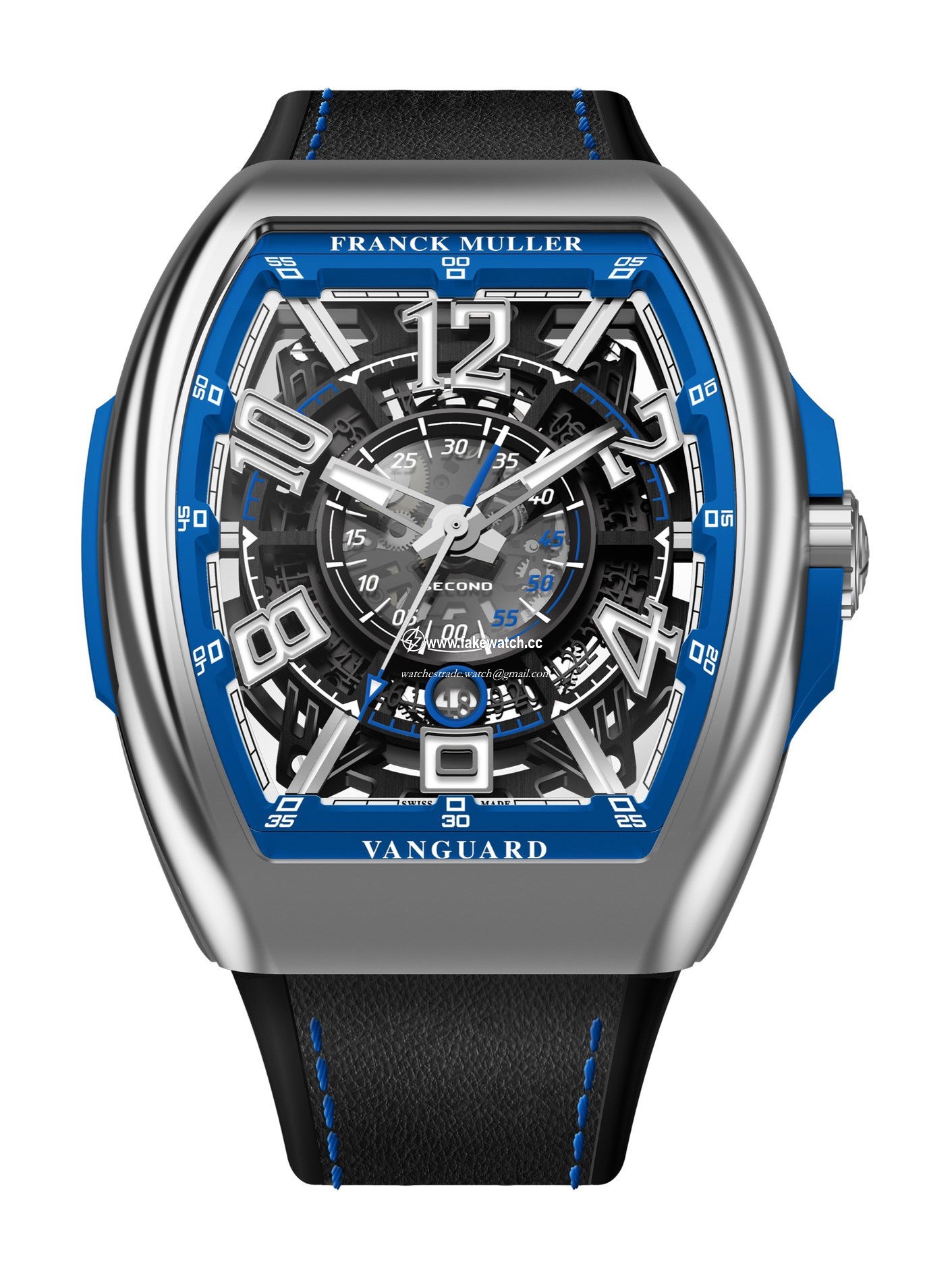 Franck Muller Vanguard Racing Skeleton V 45 SC DT SQT RCG (BL) OG
