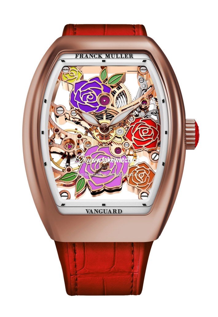 Franck Muller Vanguard Rose Skeleton V 32 S6 SQT ROSE COL DRM (RG) 5N