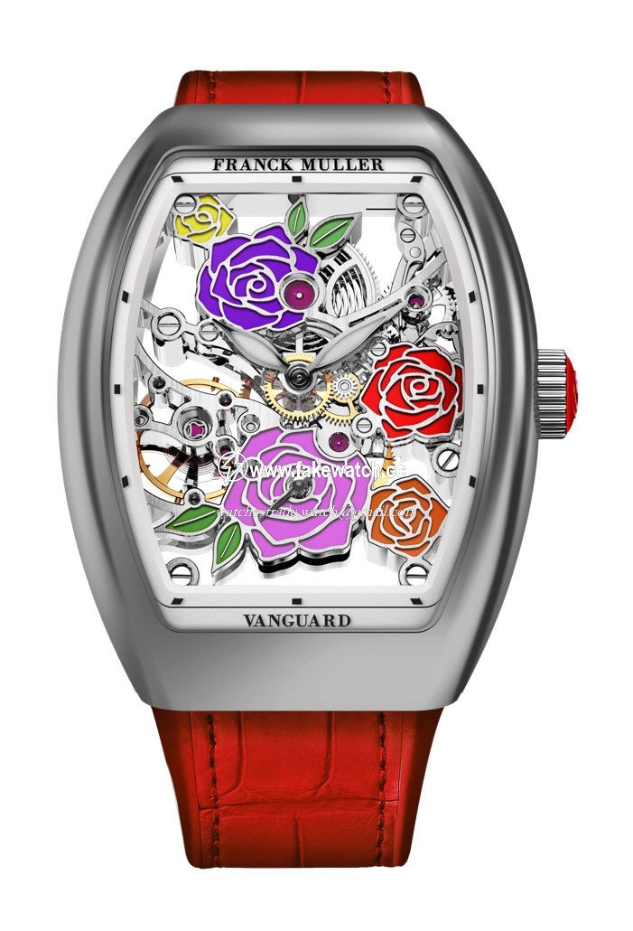 Franck Muller Vanguard Rose Skeleton V 32 S6 SQT ROSE COL DRM (RG) OG