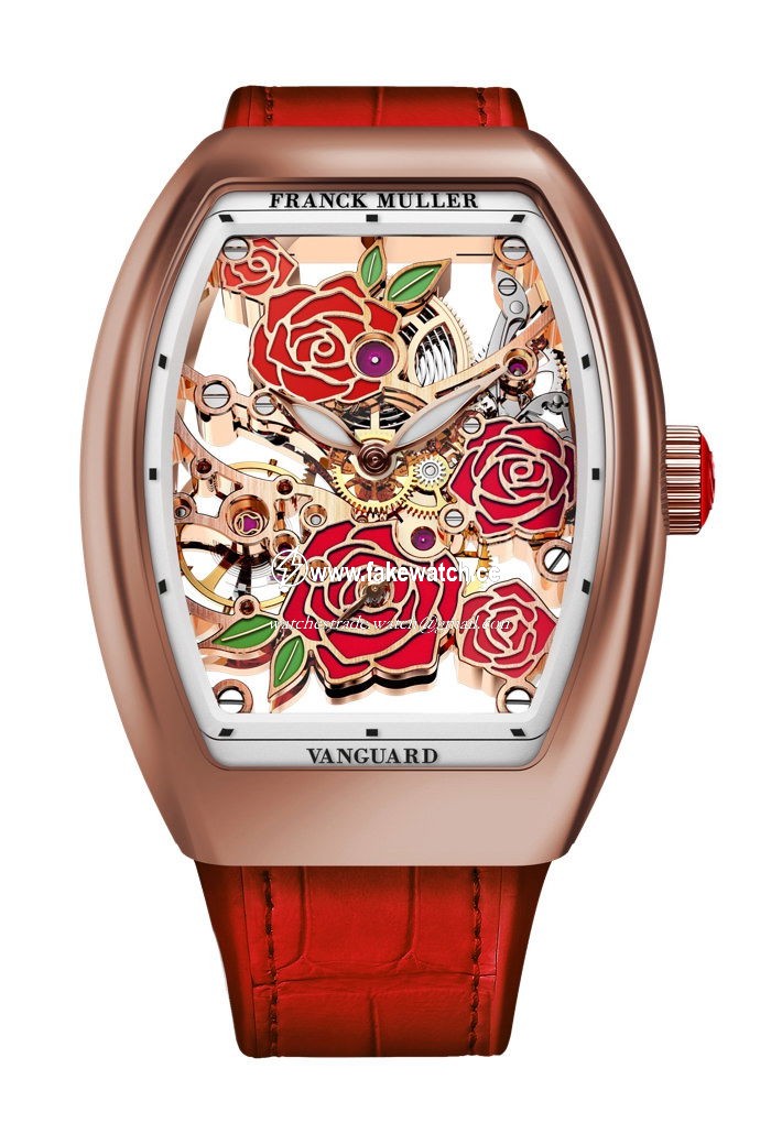Franck Muller Vanguard Rose Skeleton V 32 S6 SQT ROSE (RG) 5N
