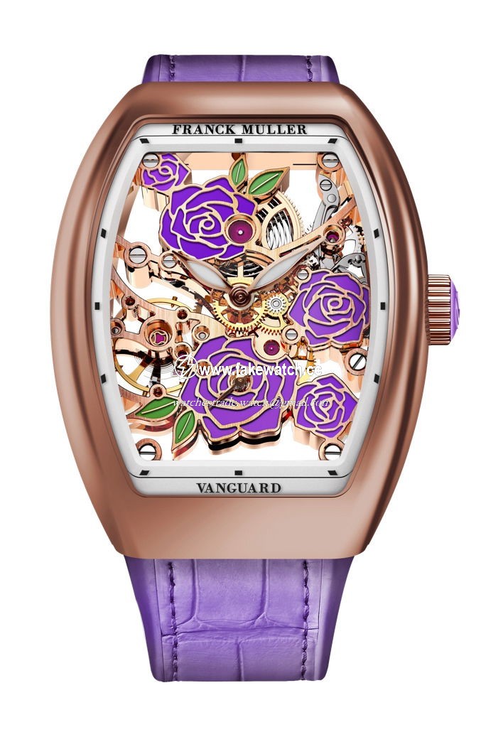 Franck Muller Vanguard Rose Skeleton V 32 S6 SQT ROSE (VL) 5N