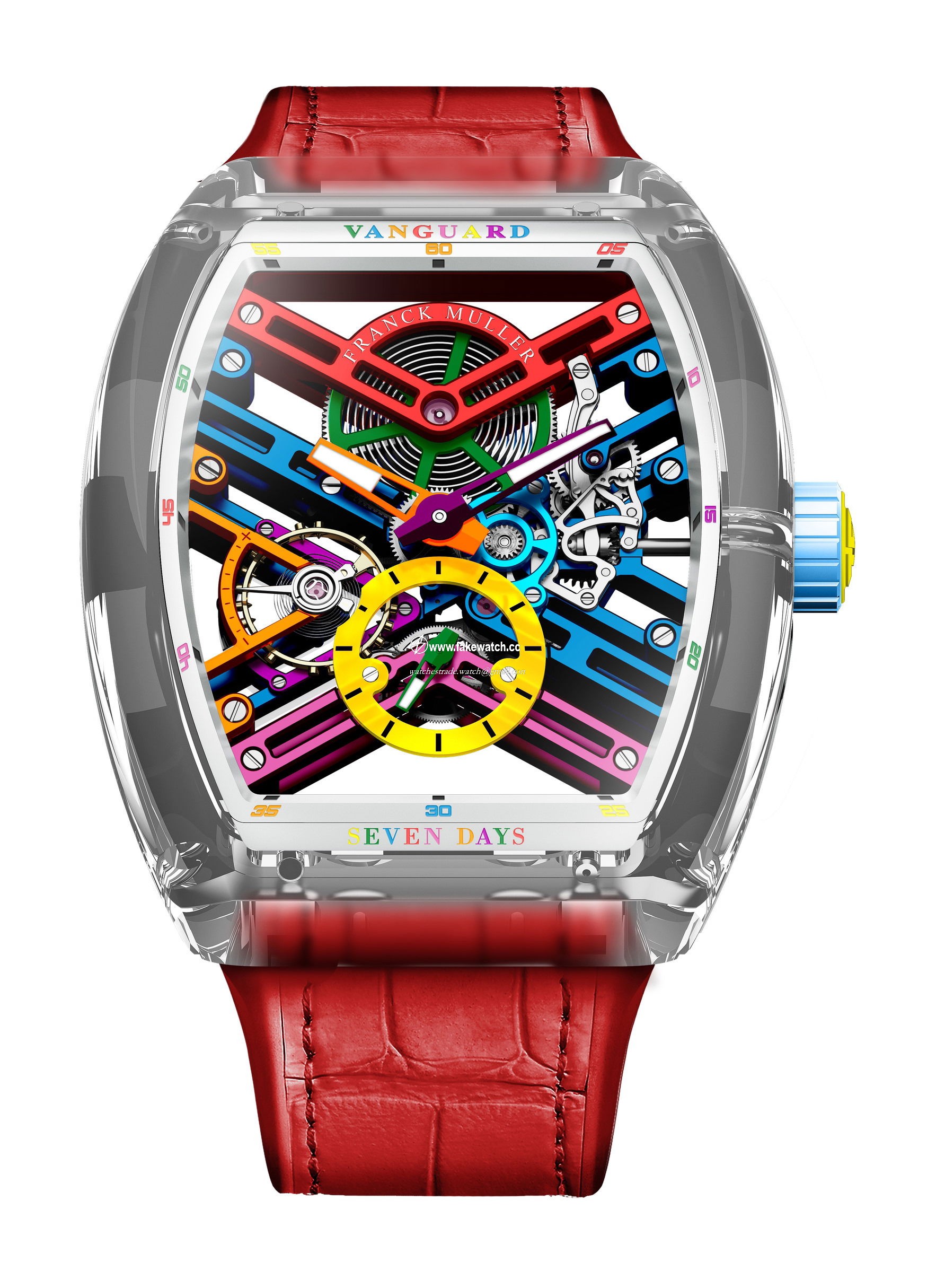 Franck Muller Vanguard Skeleton Sapphire V 45 S6 SQT COL DRM SAPPHIRE