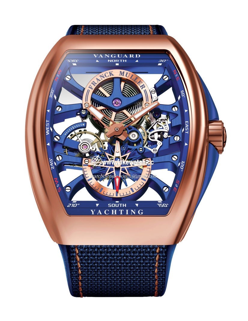 Franck Muller Vanguard Yachting Anchor? Skeleton V 45 S6 SQT YACHT (BL) RG