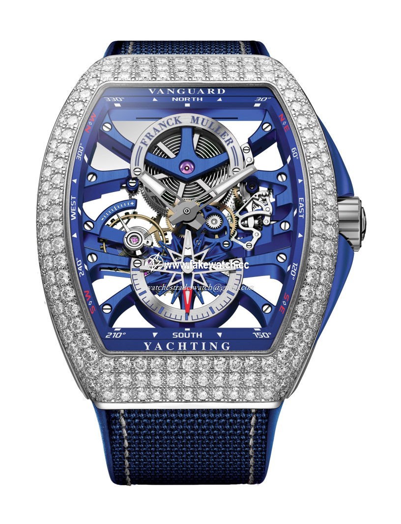 Franck Muller Vanguard Yachting Anchor? Skeleton V 45 S6 SQT YACHT (BL) WG