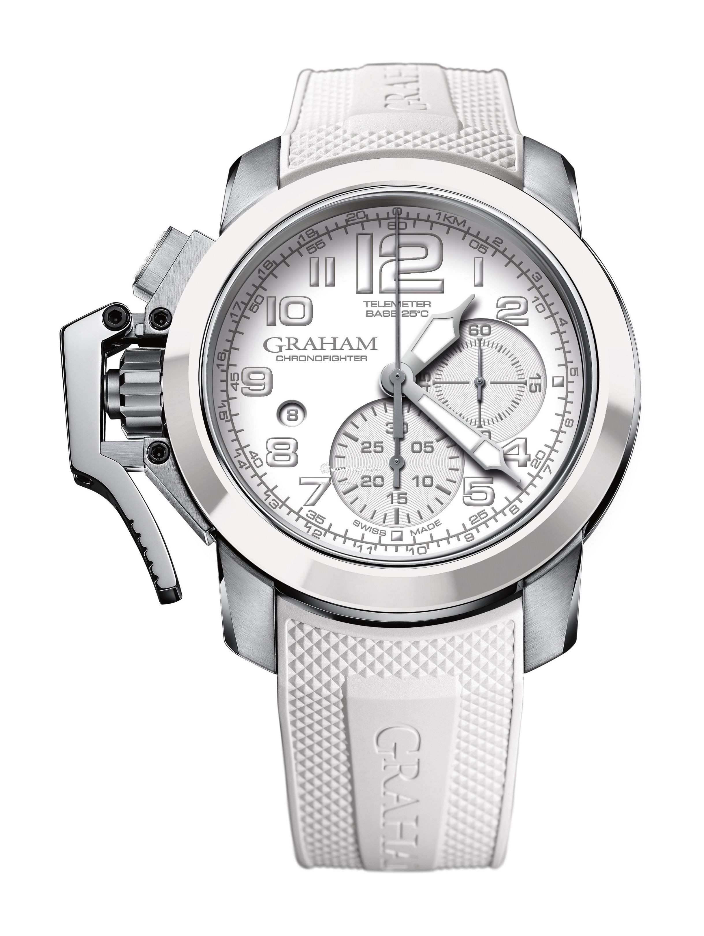 Graham CHRONOFIGHTER STEEL BLACK  &  WHITE 2CCAD.W02A.K102N