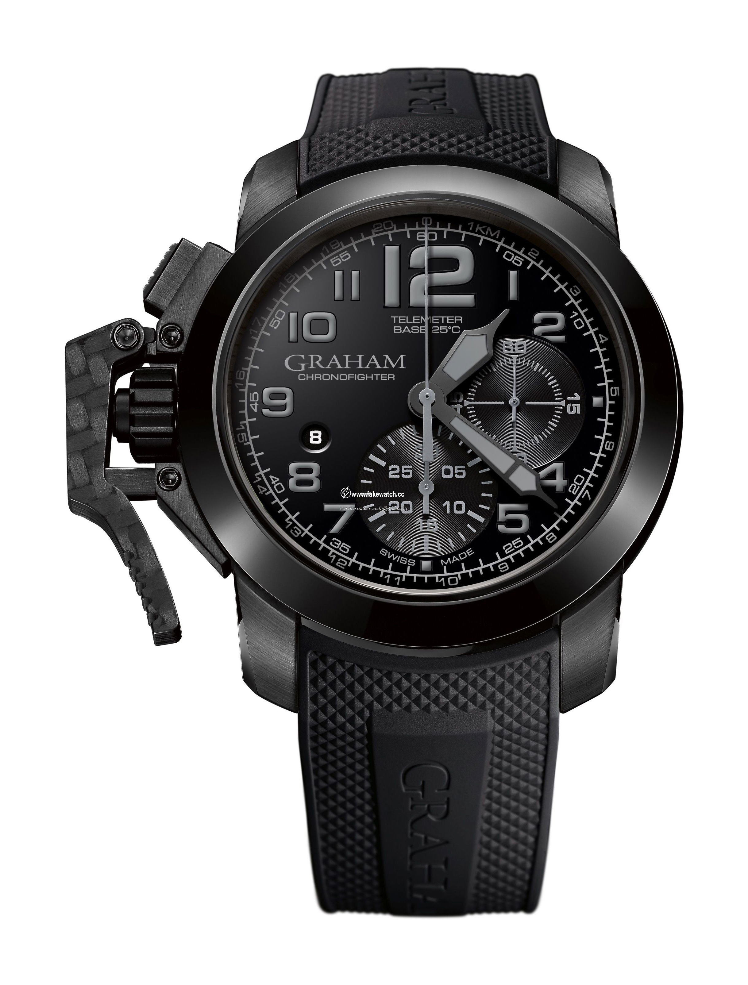 Graham Chronofighter Steel Black & White 2CCAU.B24A