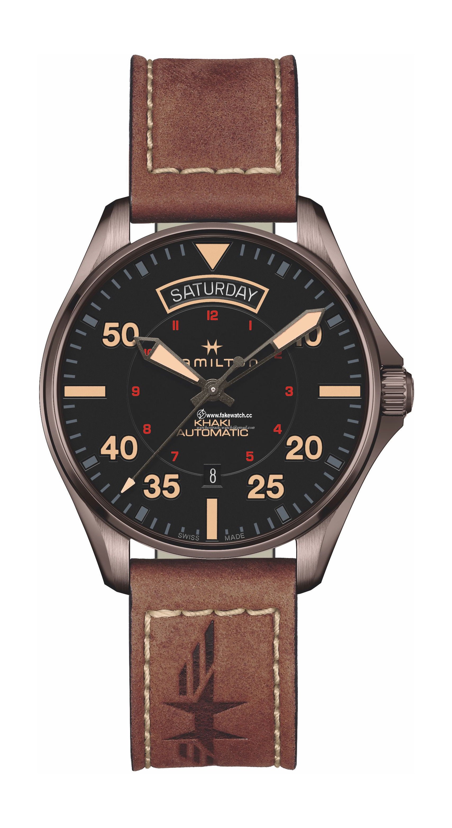 Hamilton Khaki Aviation Khaki Pilot Day Date Auto H64605531