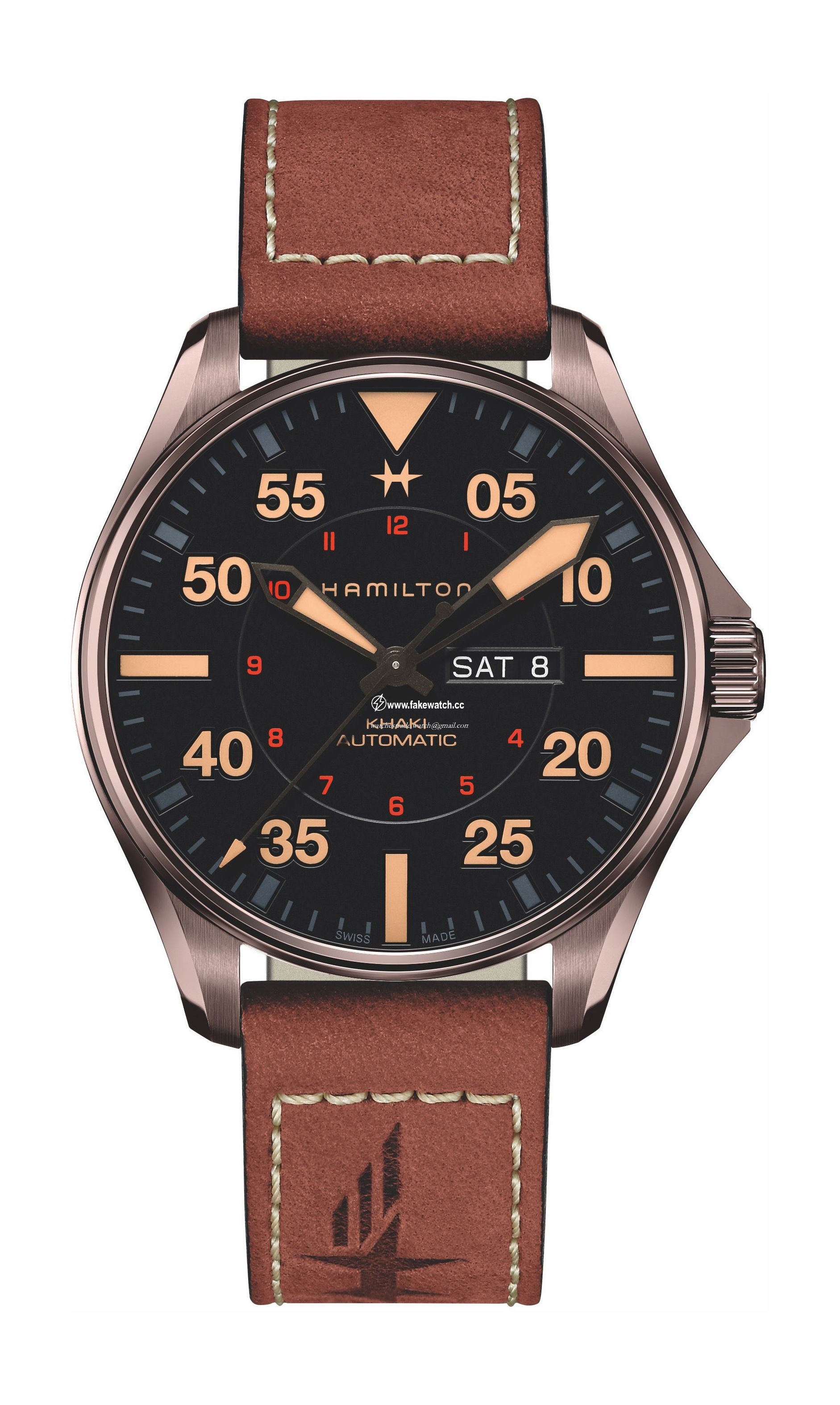 Hamilton Khaki Aviation Pilot Day Date Auto H64705531