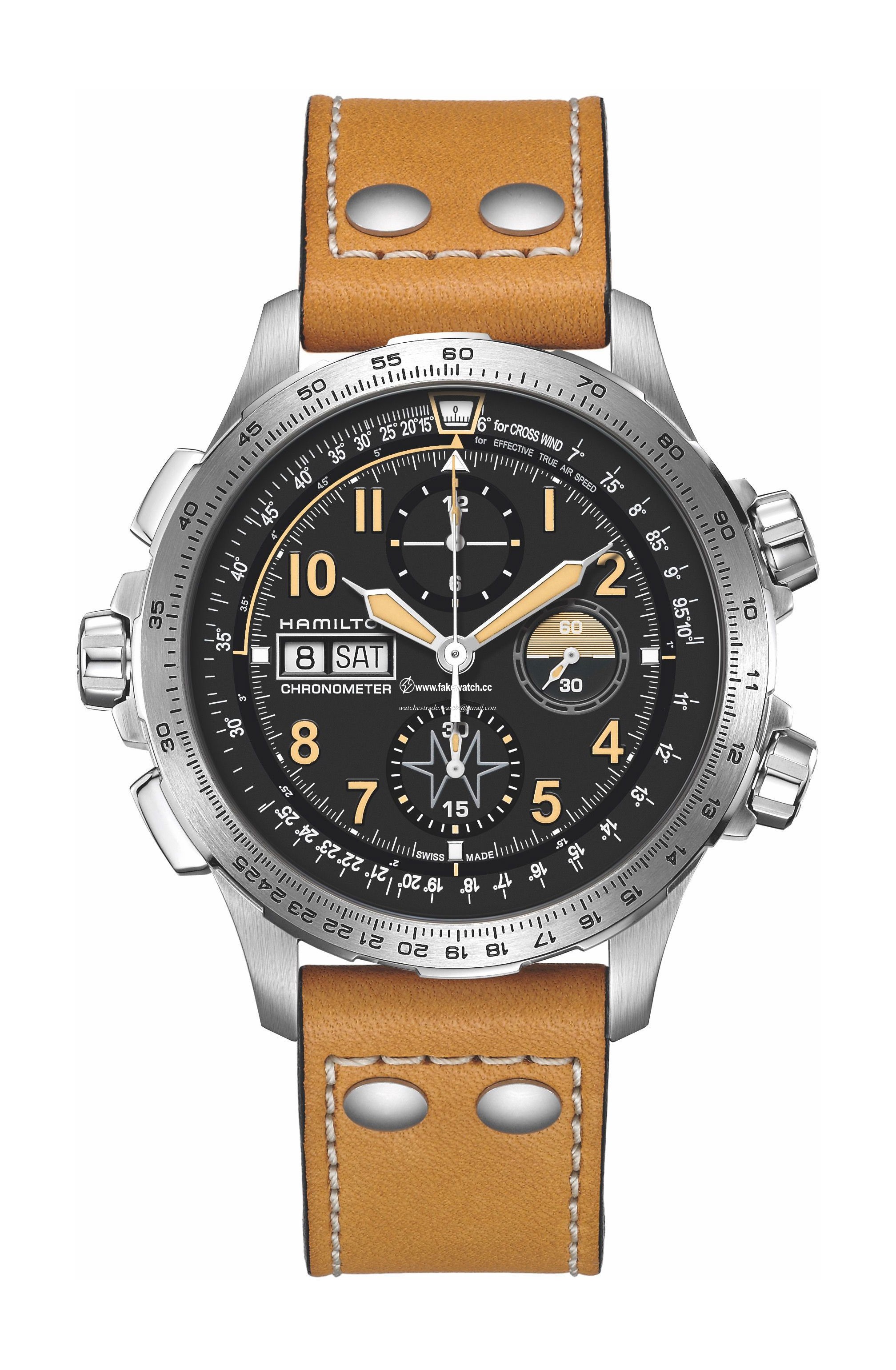 Hamilton Khaki Aviation X-Wind Day Date Auto Chrono H77796535