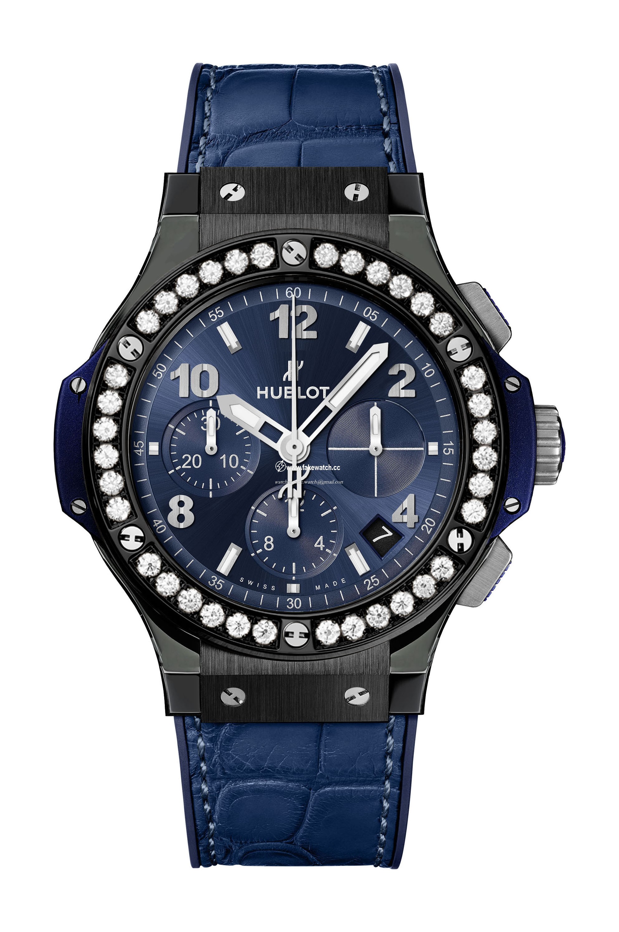 Hublot Big Bang Ceramic Blue Diamonds 341.CM.7170.LR.1204