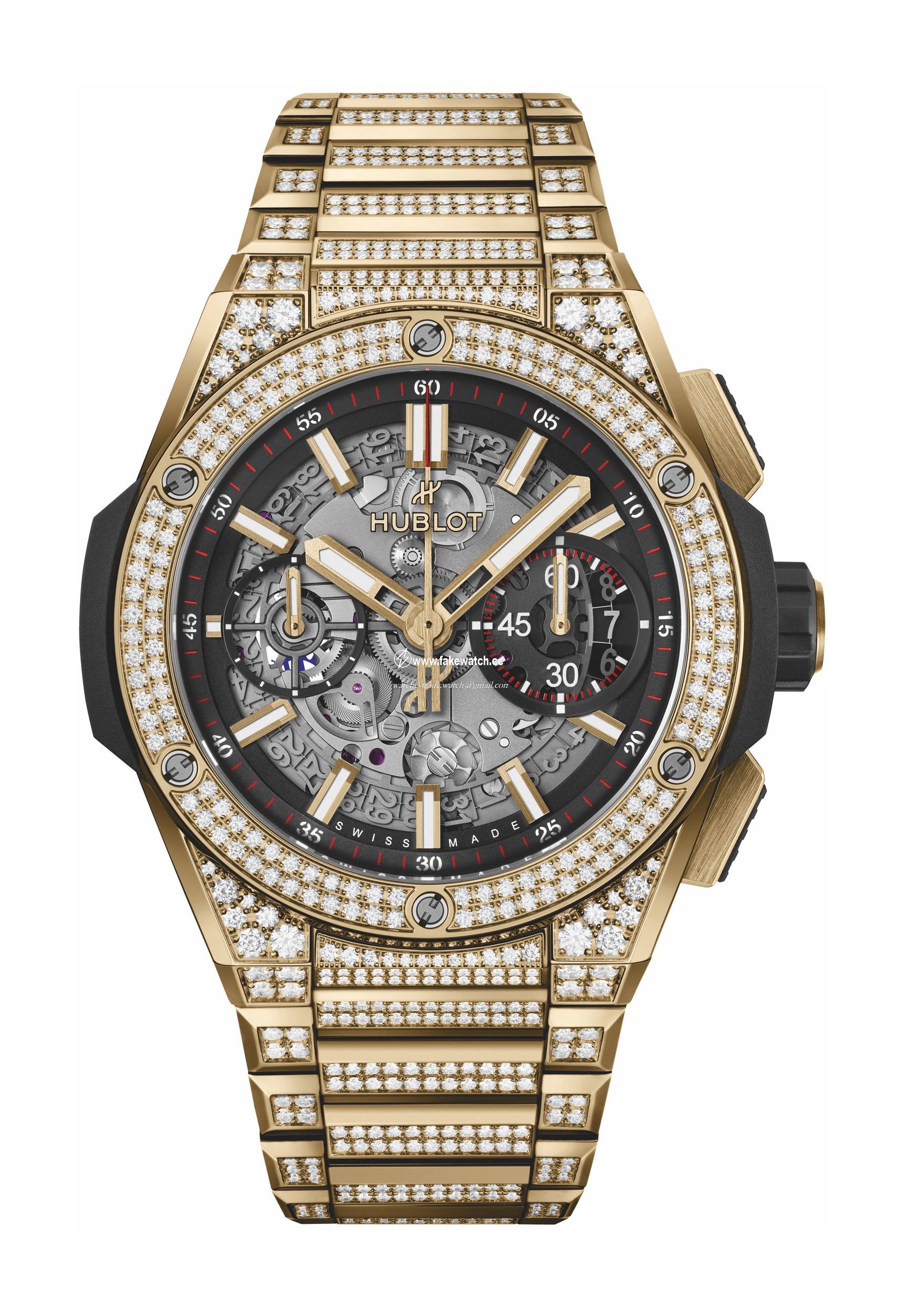 Hublot Big Bang Integral Yellow Gold Pave 451.VX.1130.VX.3704