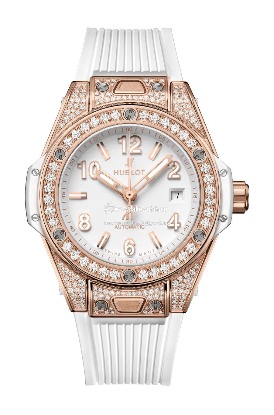 Hublot Big Bang One Click King Gold White Pave 33mm 485.OE.2080.RW.1604