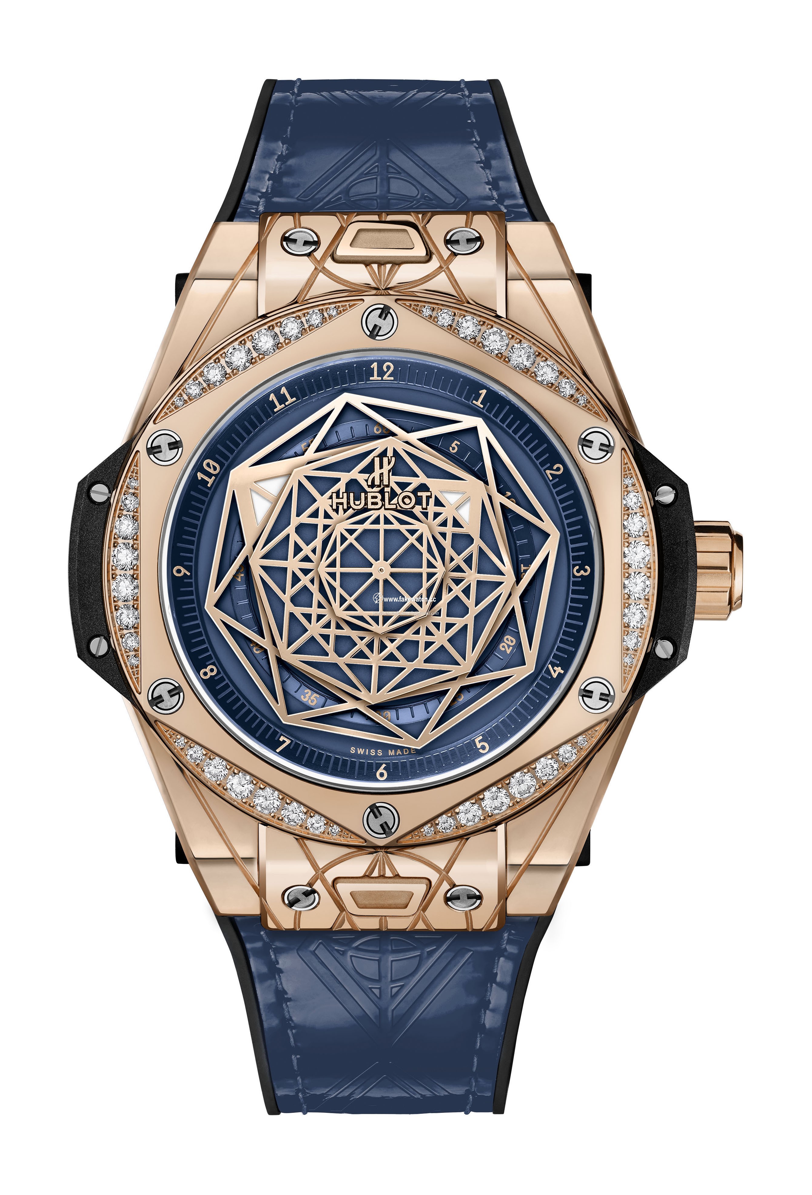 Hublot Big Bang One Click Sang Bleu King Gold Blue Diamonds 465.OS.7189.VR.1204.MXM19