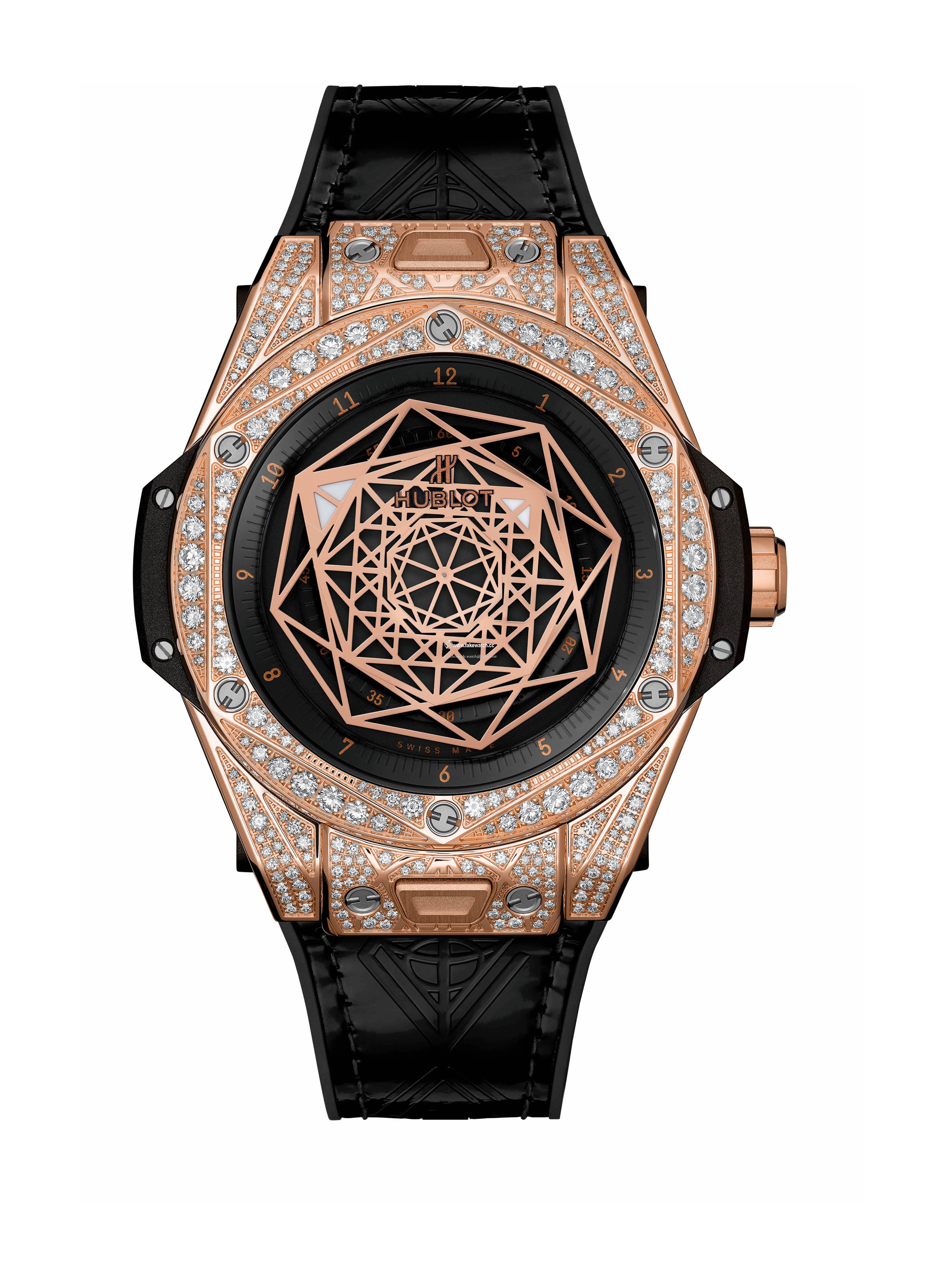 Hublot Big Bang One Click Sang Bleu King Gold Pave 465.OS.1118.VR.1704.MXM18