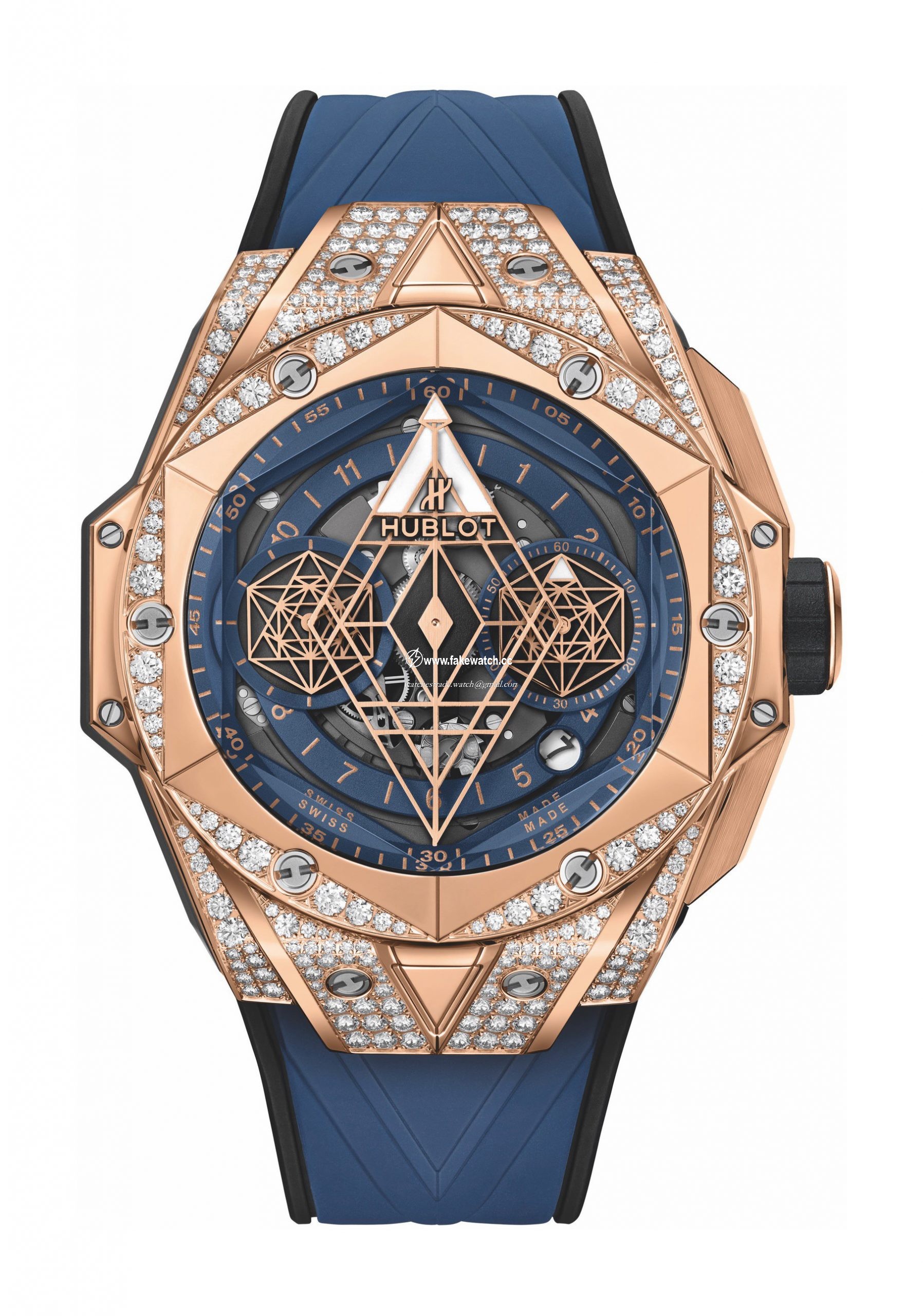 Hublot Big Bang Sang Bleu II King Gold Blue Pave 418.OX.5108.RX.1604.MXM20