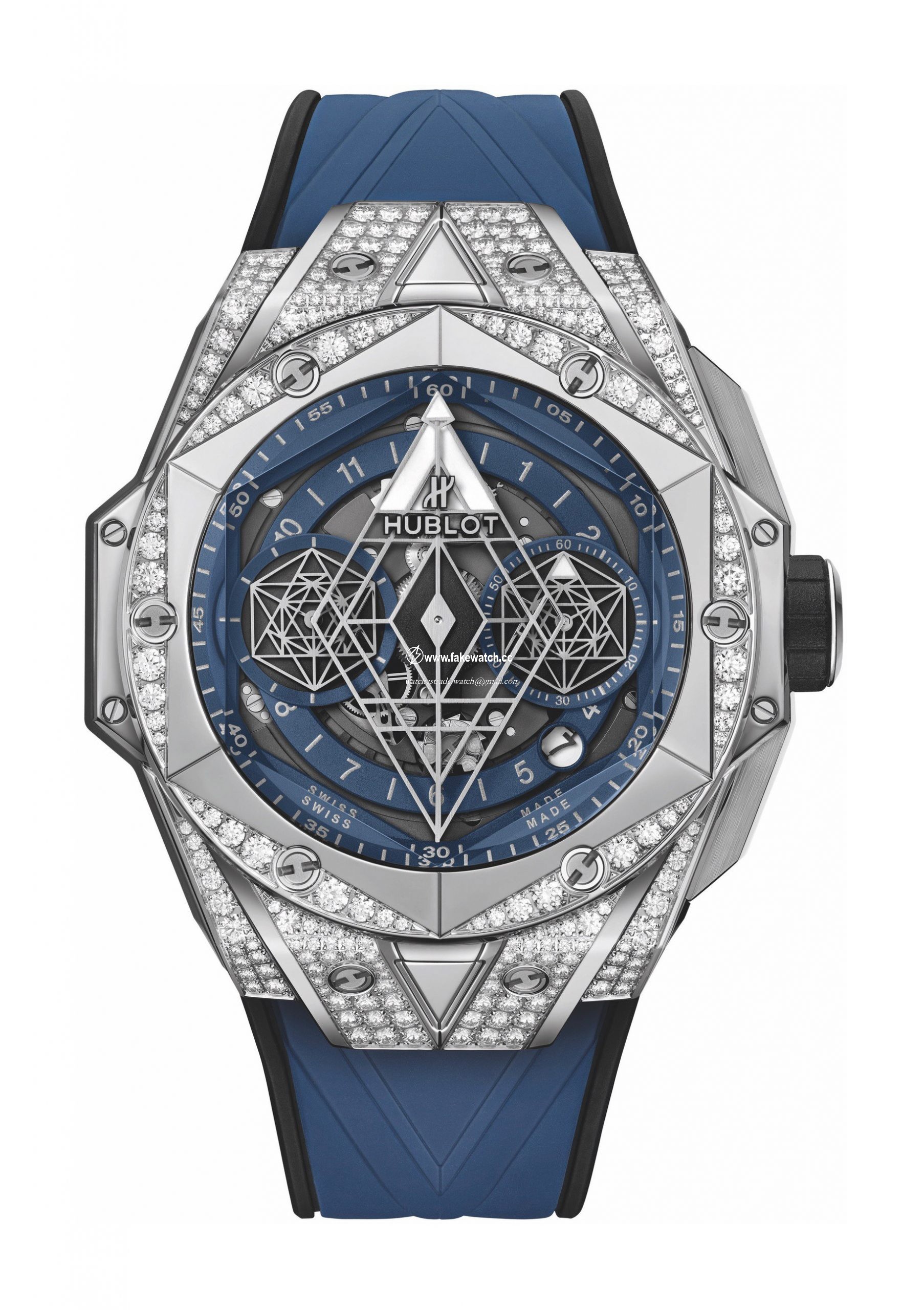 Hublot Big Bang Sang Bleu II Titanium Blue Pave 418.NX.5107.RX.1604.MXM20