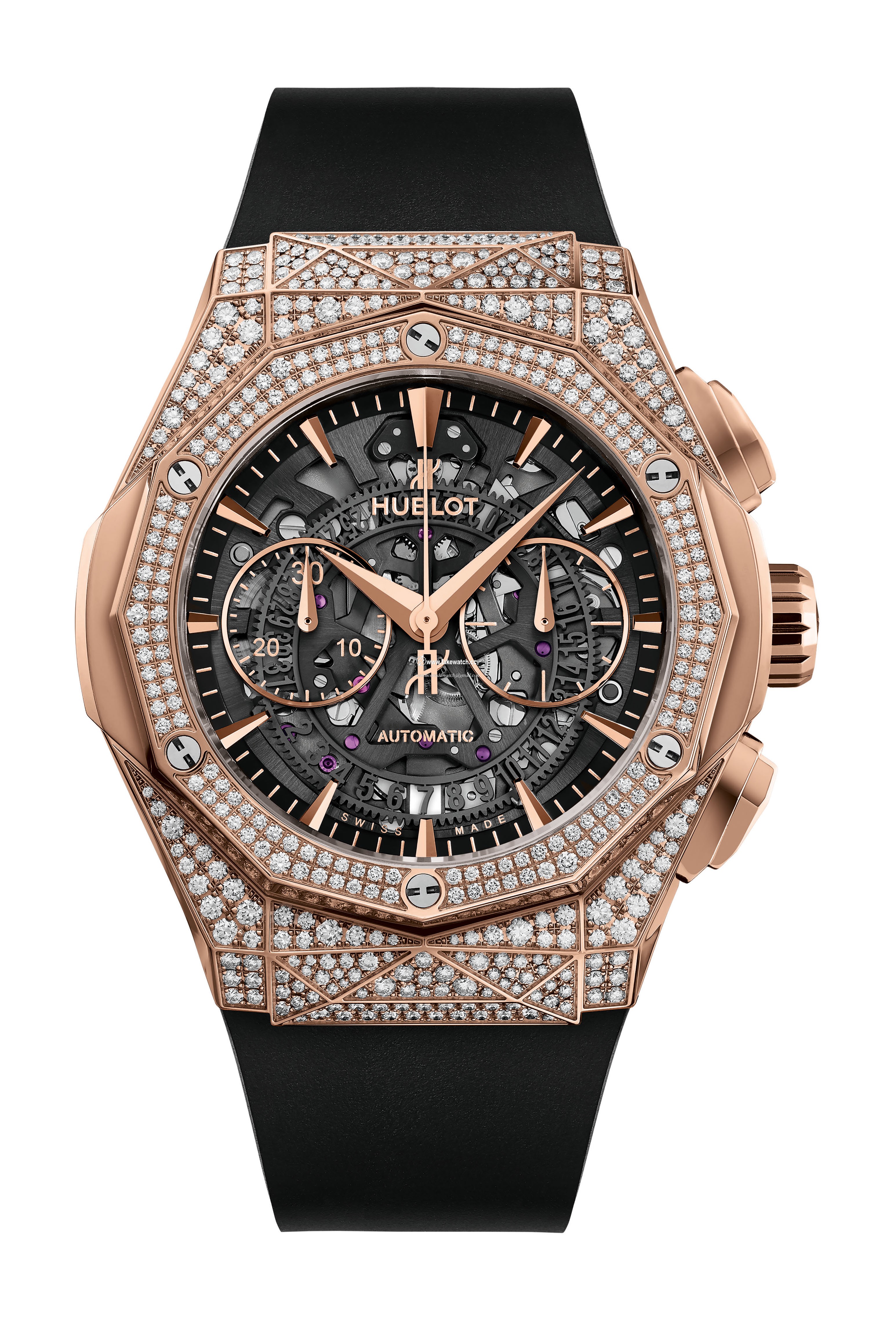 Hublot Classic Fusion Aerofusion Chronograph Orlinski King Gold Pave 525.OX.0180.RX.1704.ORL19