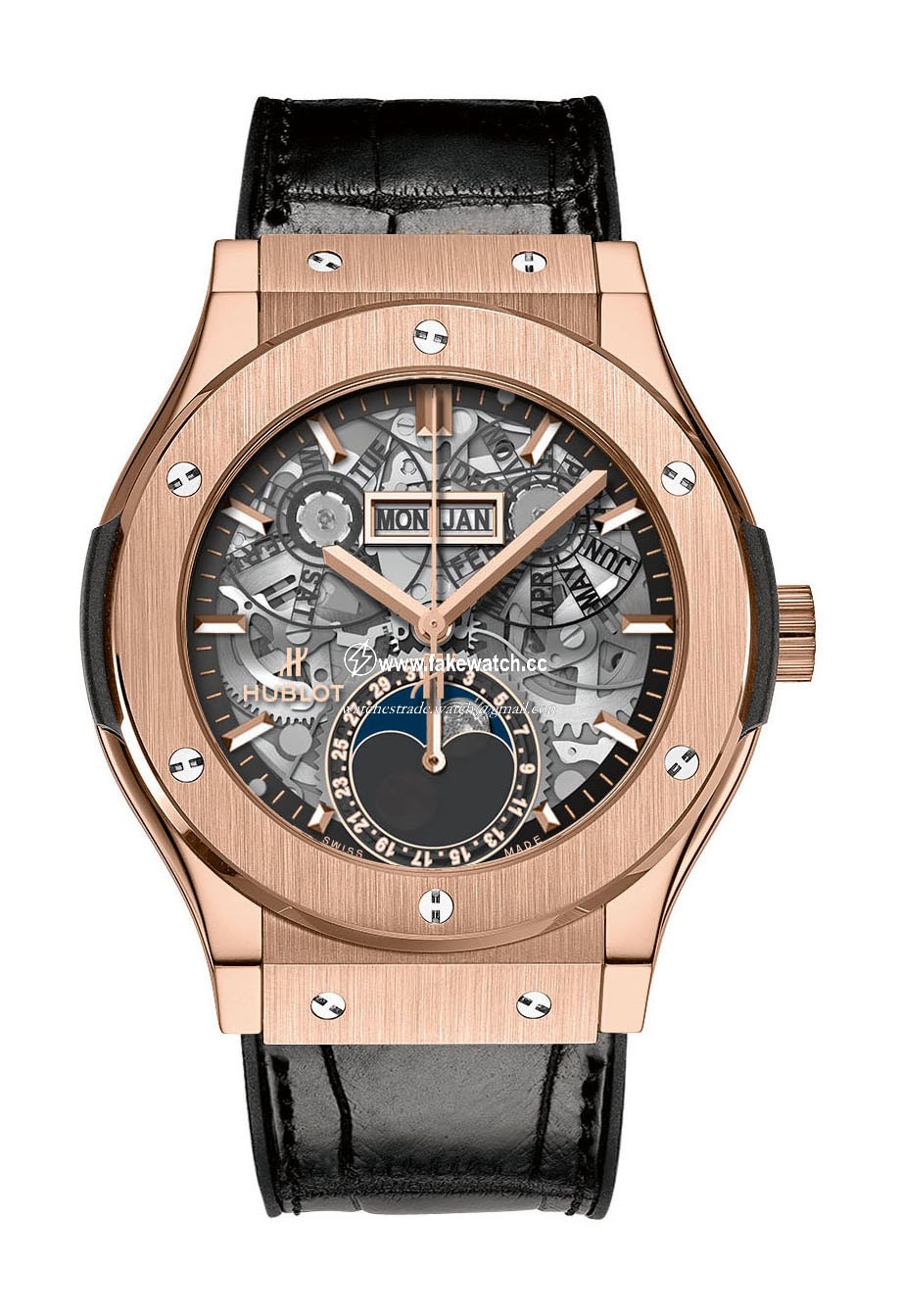 Hublot Classic Fusion Aerofusion Moonphase Aeromoon King Gold 547.OX.0180.LR