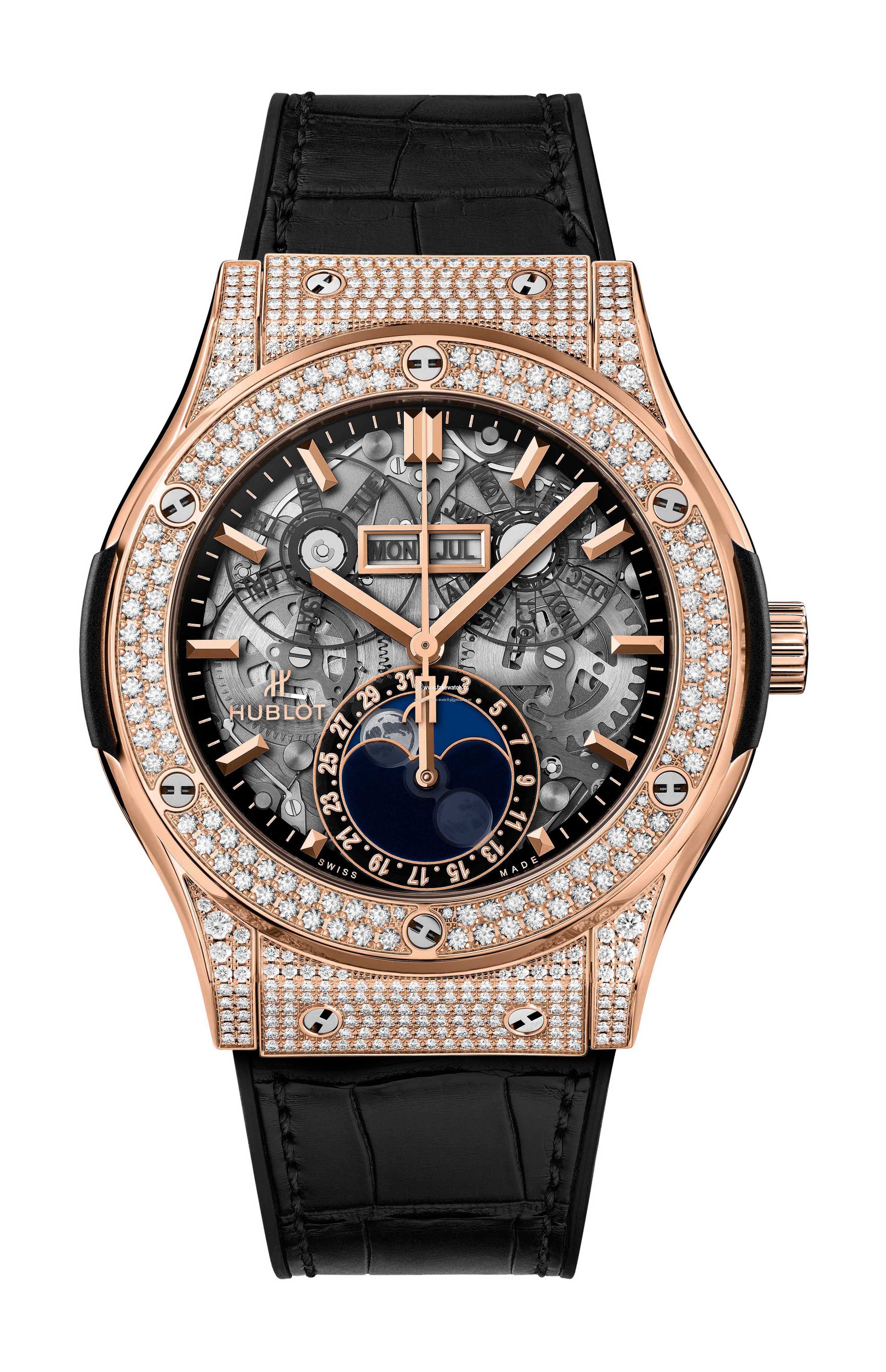 Hublot Classic Fusion AeroFusion Moonphase King Gold Pave 547.OX.0180.LR.1704