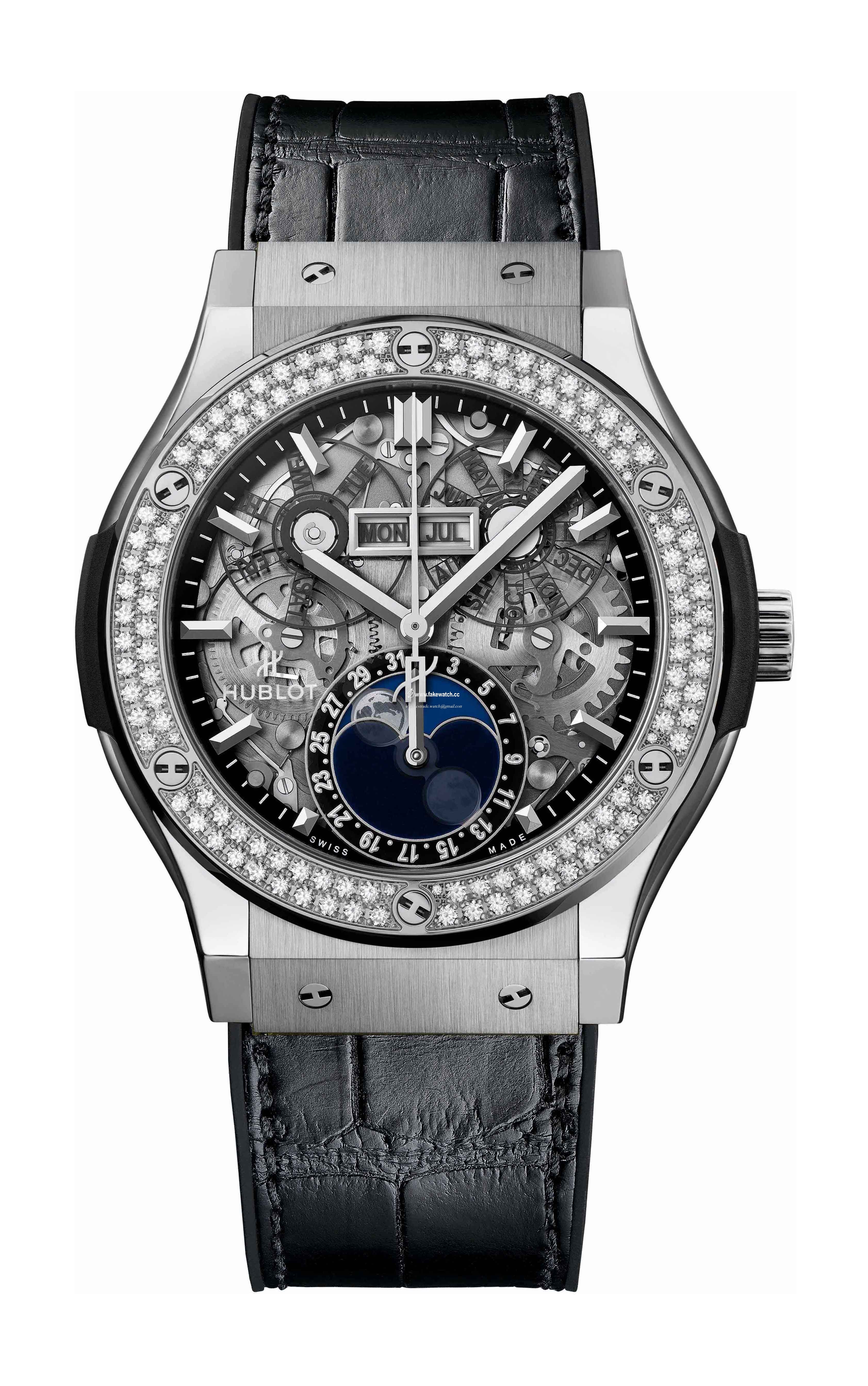 Hublot Classic Fusion AeroFusion Moonphase Titanium Diamonds 547.NX.0170.LR.1104