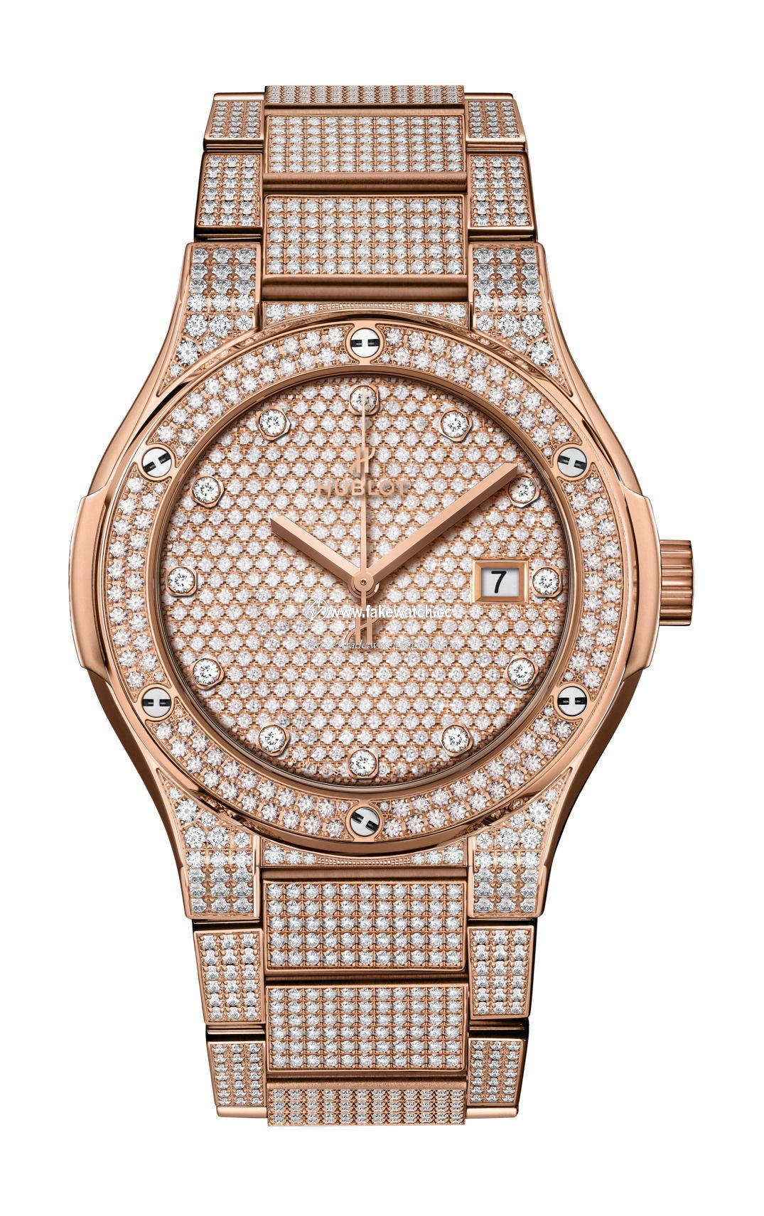 Hublot Classic Fusion Bracelet King Gold Full Pave 548.OX.9000.OX.3704