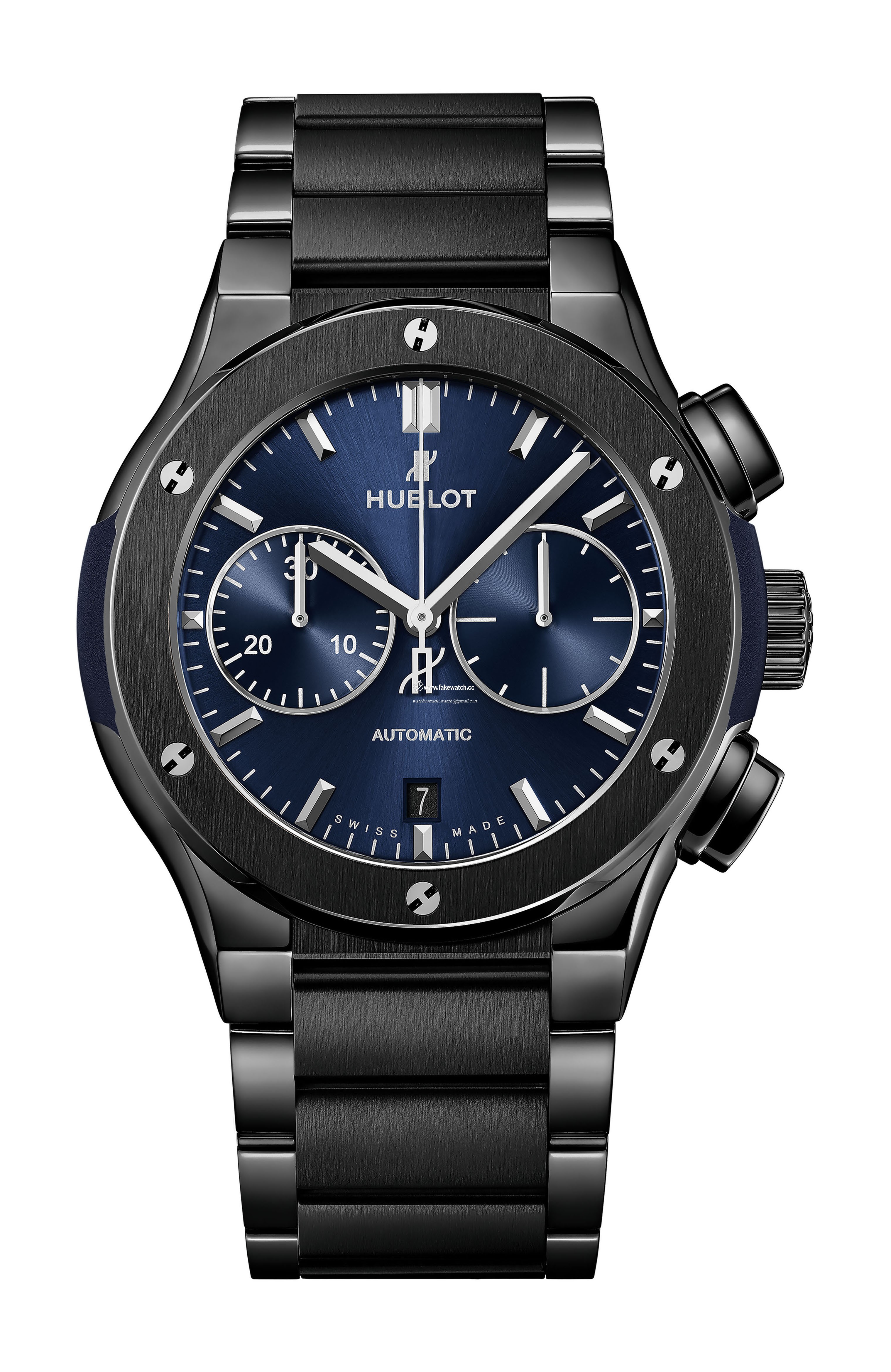 Hublot Classic Fusion Chronograph Ceramic Blue Bracelet 520.CM.7170.CM