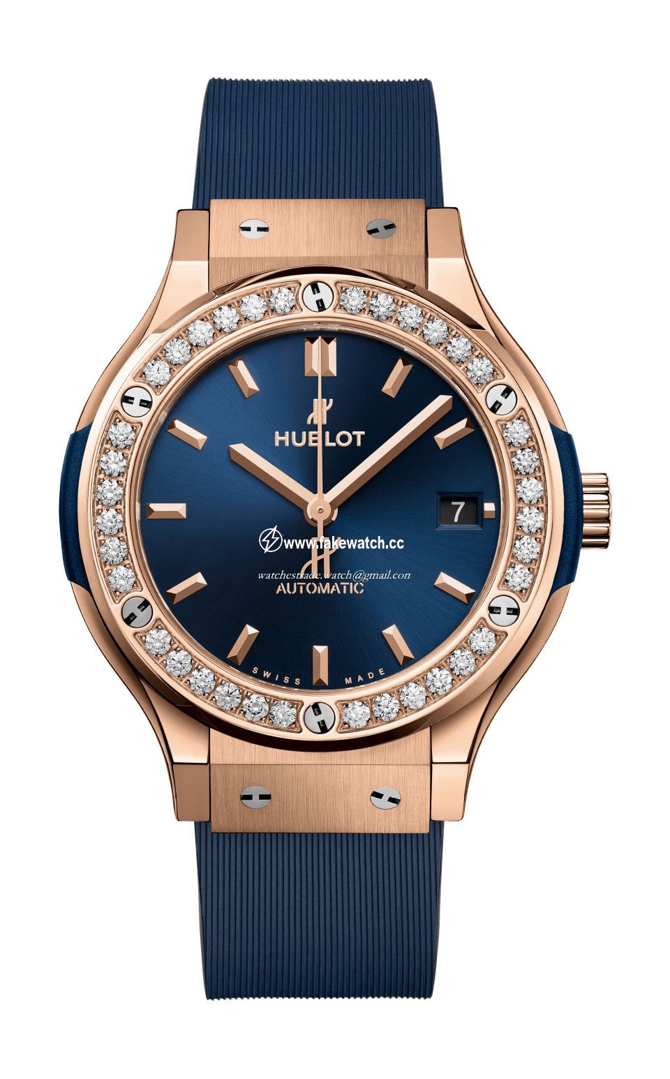 Hublot Classic Fusion King Gold Blue Diamonds 565.OX.7180.RX.1204