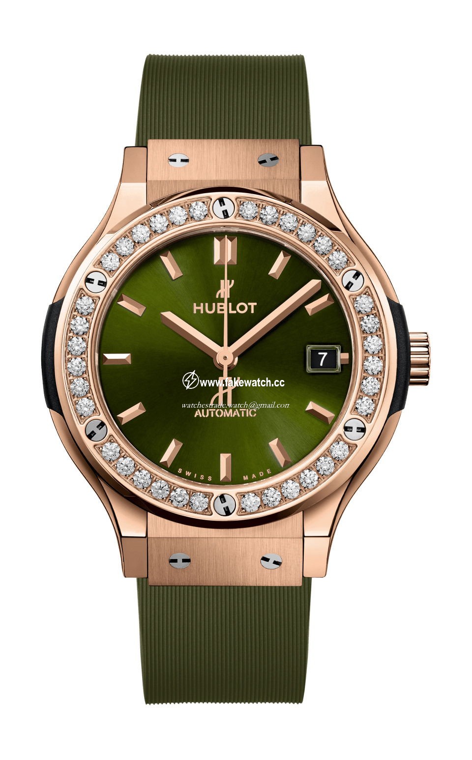 Hublot Classic Fusion King Gold Green Diamonds 565.OX.8980.RX.1204