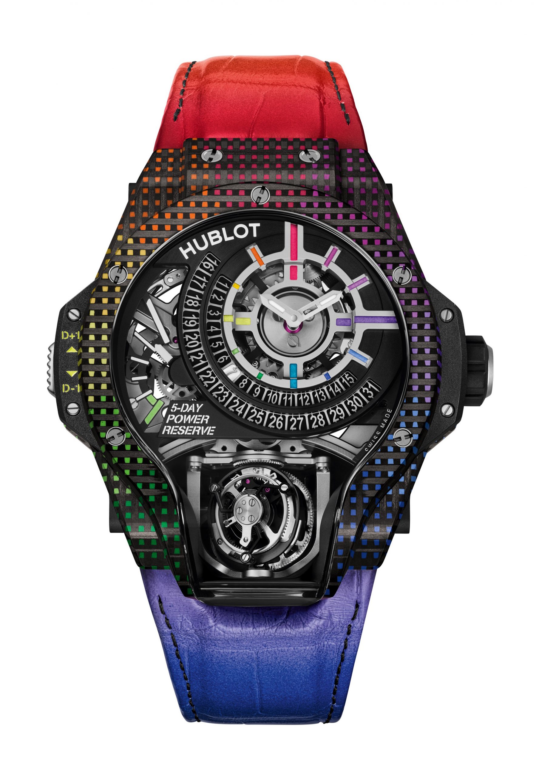 Hublot MP 09 Tourbillon Bi-Axis Rainbow 3D Carbon 909.QDRB.1120.LR