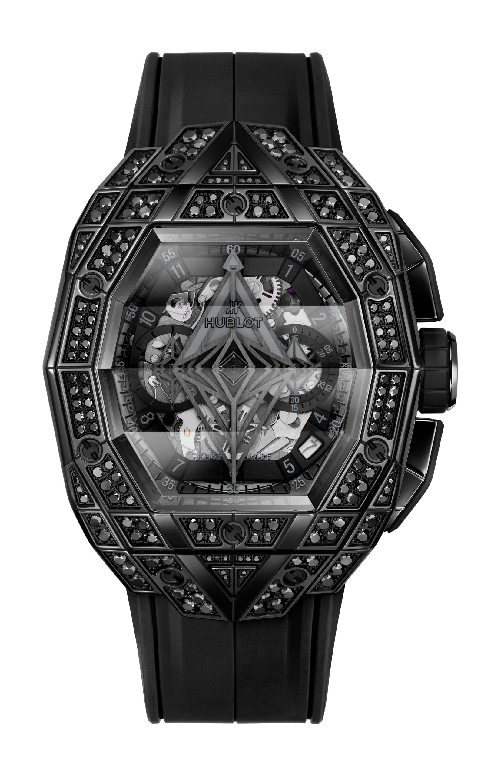 Hublot Spirit of Big Bang Sang Bleu All Black Pave 648.CX.0114.RX.1600.MXM24