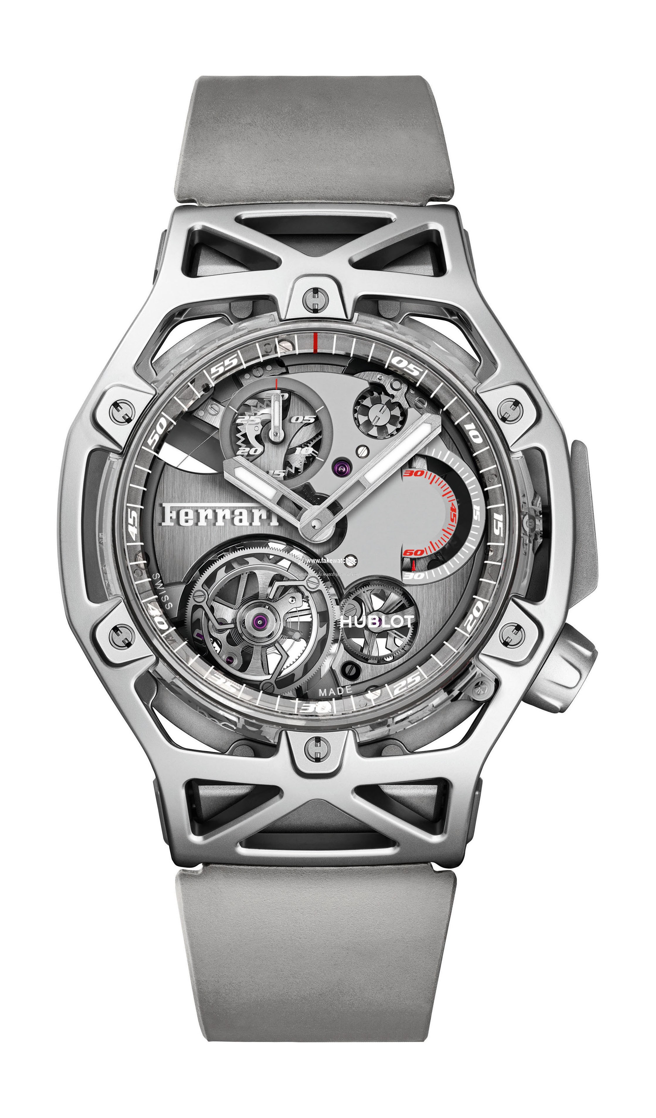 Hublot Techframe Ferrari Tourbillon Chronograph Sapphire White Gold 408.JW.0123.RX