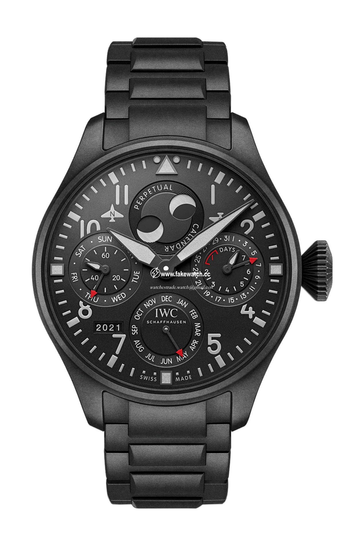 IWC Big Pilot’s Watch Perpetual Calendar Top Gun Ceratanium IW503604