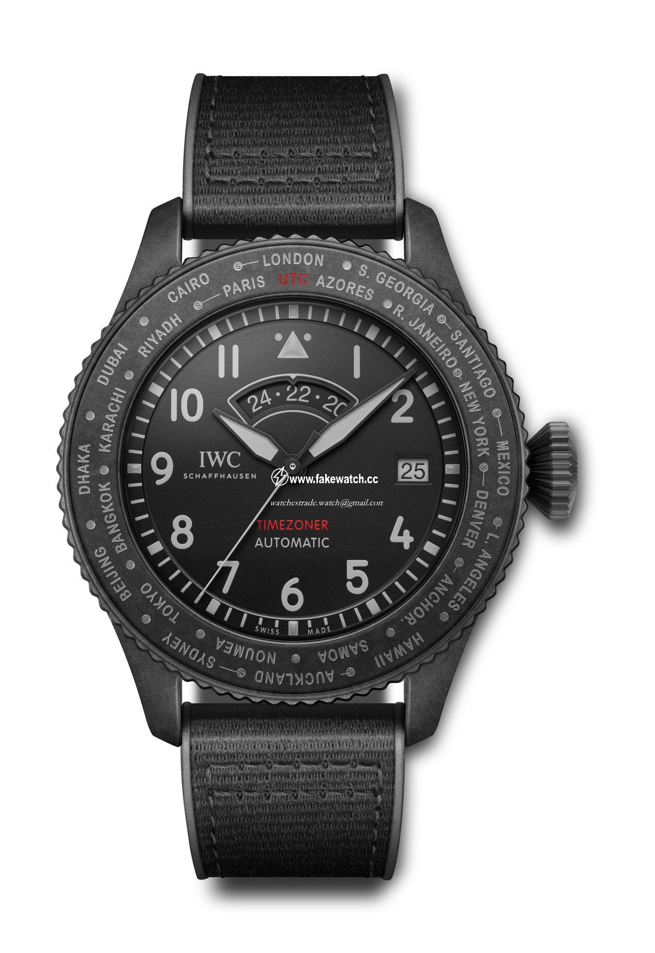IWC Pilot's Watch Timezoner Top Gun Ceratanium IW395505
