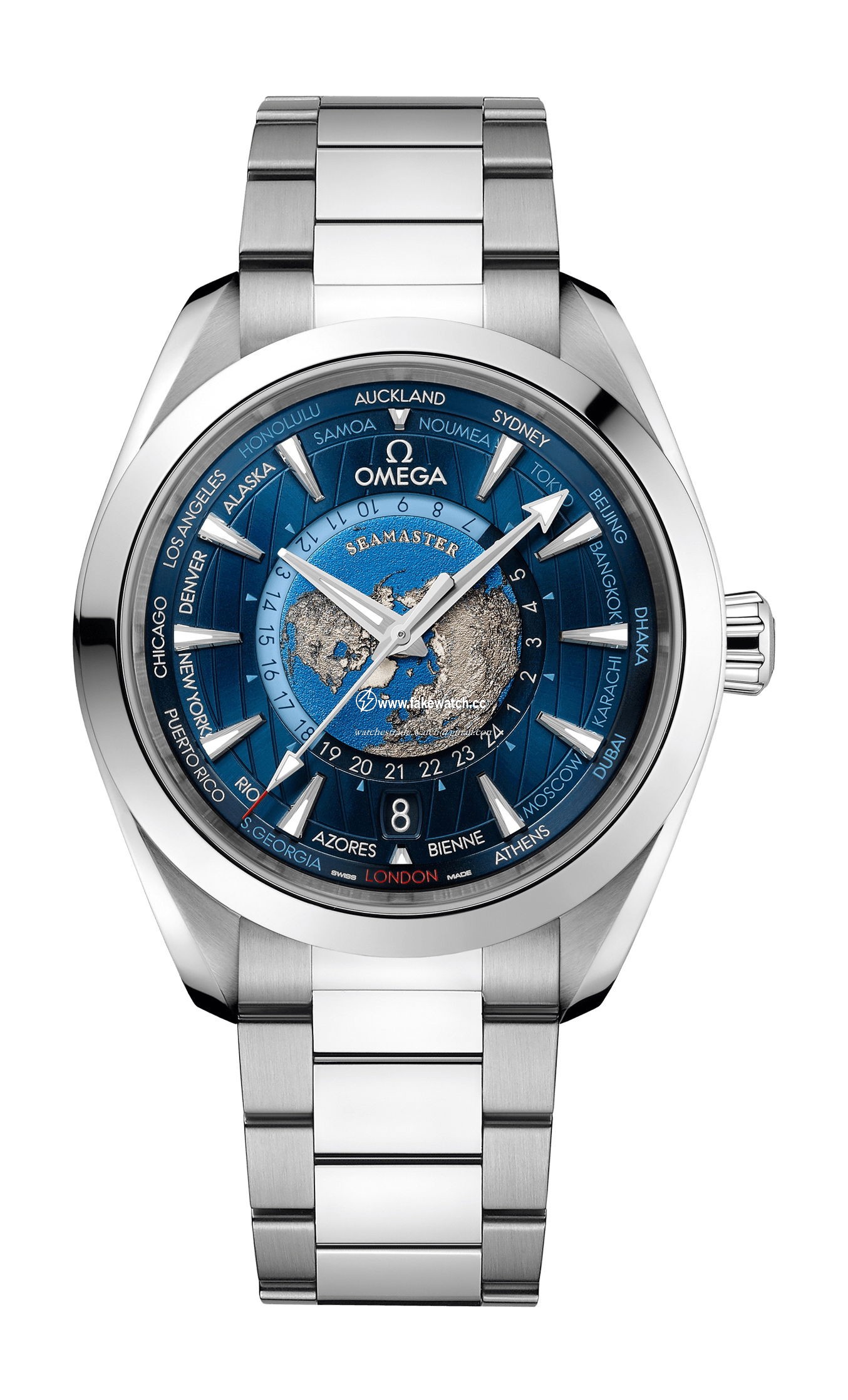 Omega Seamaster Aqua Terra 150M Co-Axial Master Chronometer GMT Worldtimer 43 mm Worldtimer 220.10.43.22.03.001