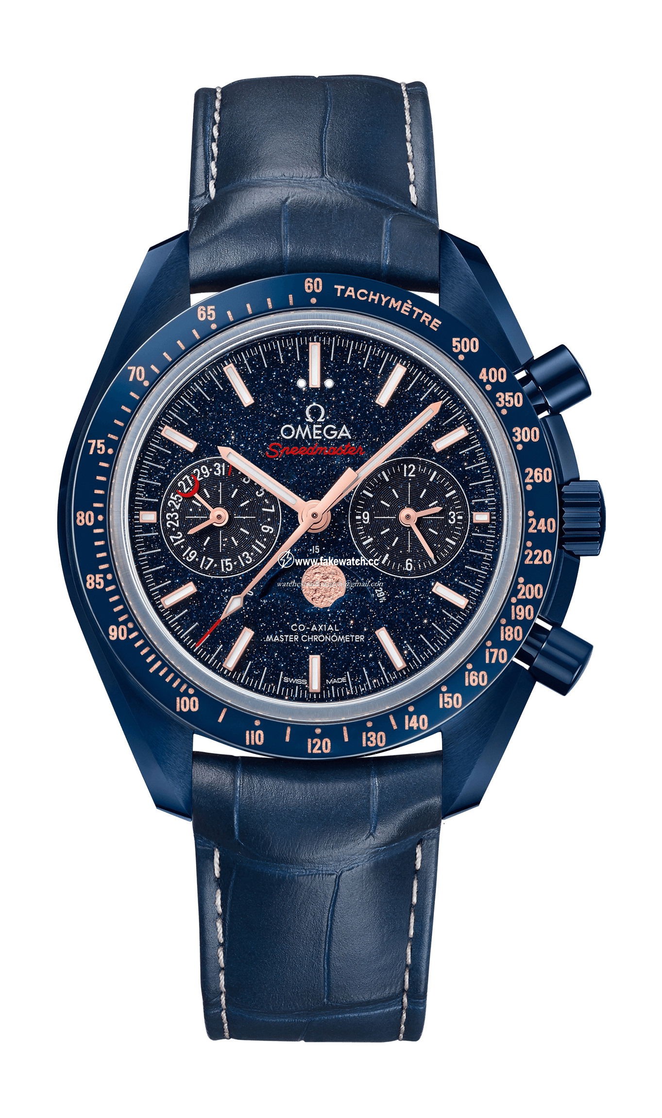 Omega Speedmaster Moonphase Co-Axial Master Chronometer Moonphase Chronograph 44.25 mm Blue Side Of The Moon 304.93.44.52.03.002