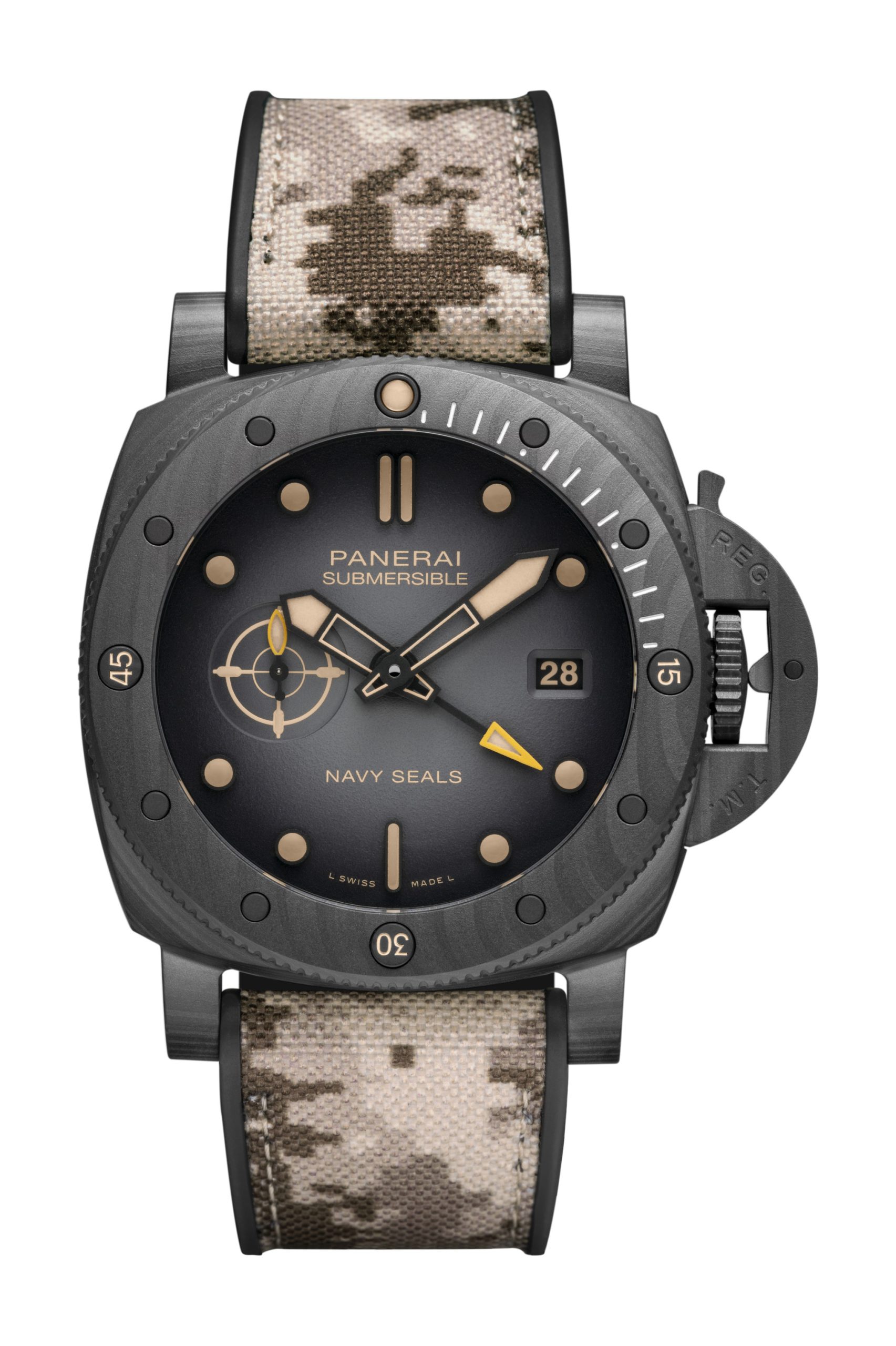 Panerai Submersible QuarantaQuattro GMT Navy SEALs Carbotech PAM01513